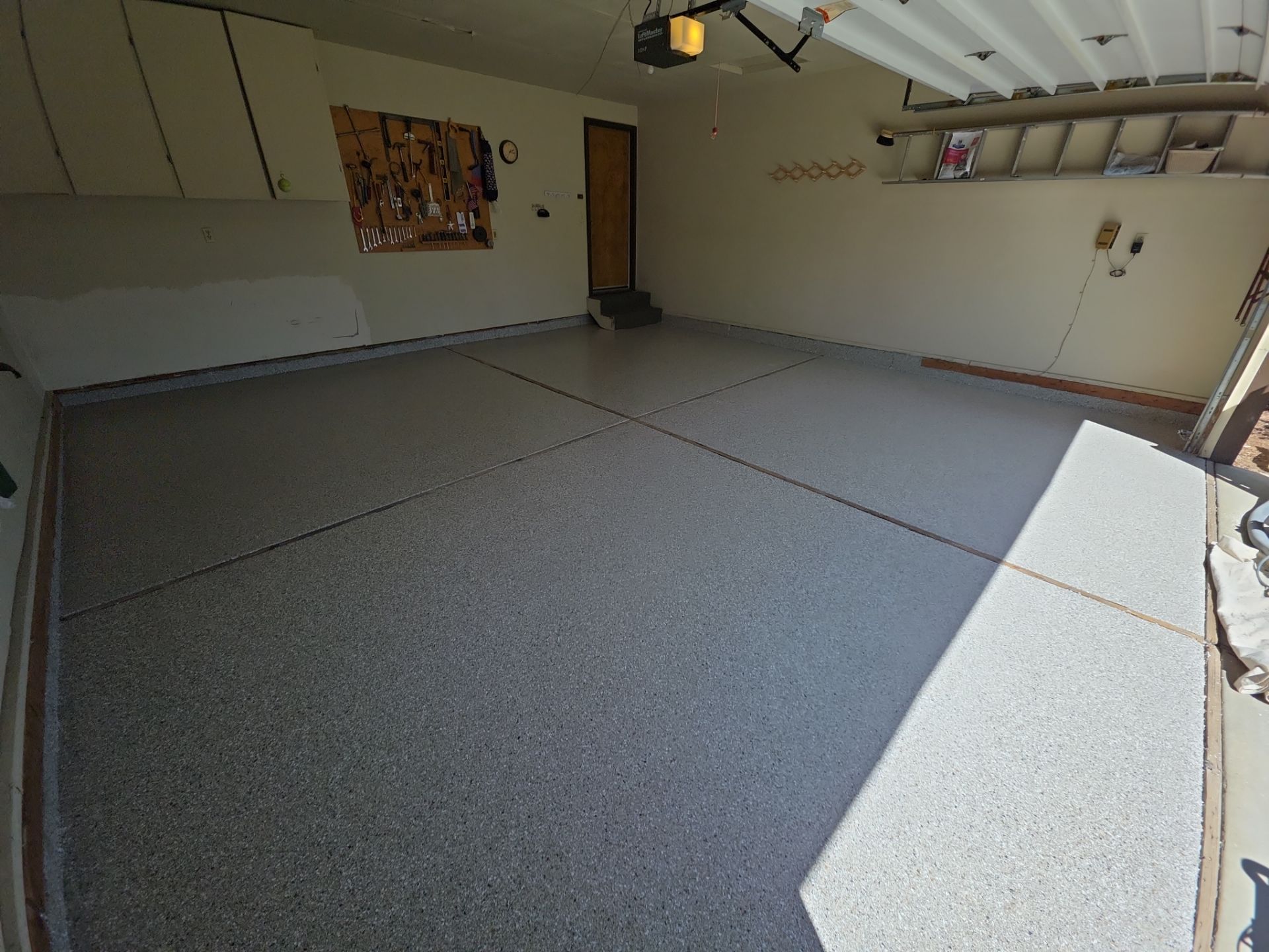 Garage Transformation using Claystone Hybrid by Croc Coatings, LLC