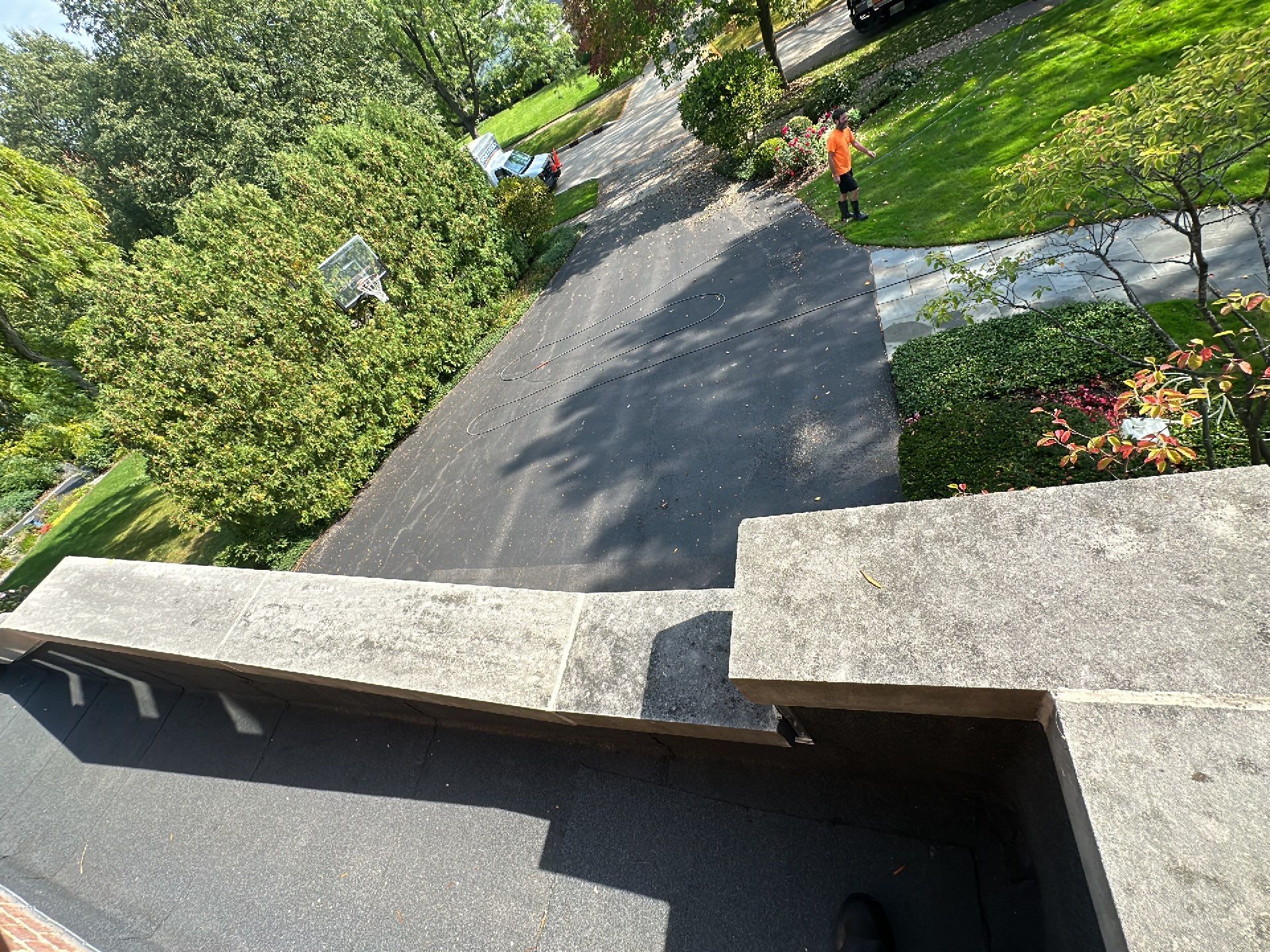 natural stone using Algaecide, soft wash soap by Northern Power Washing LLC.