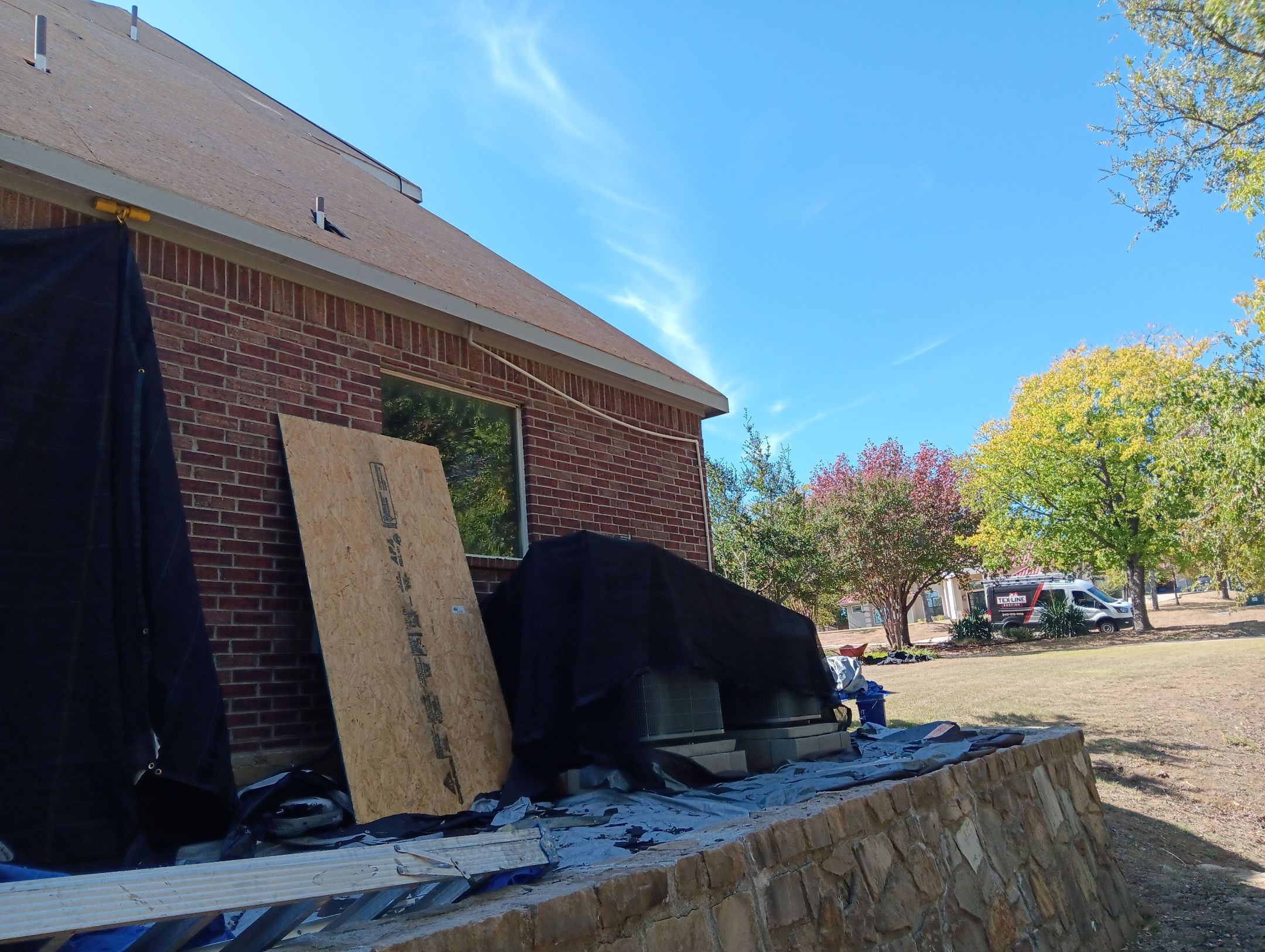 Insurance Claim Roof Paint and Gutters by Tex-Line Roofing