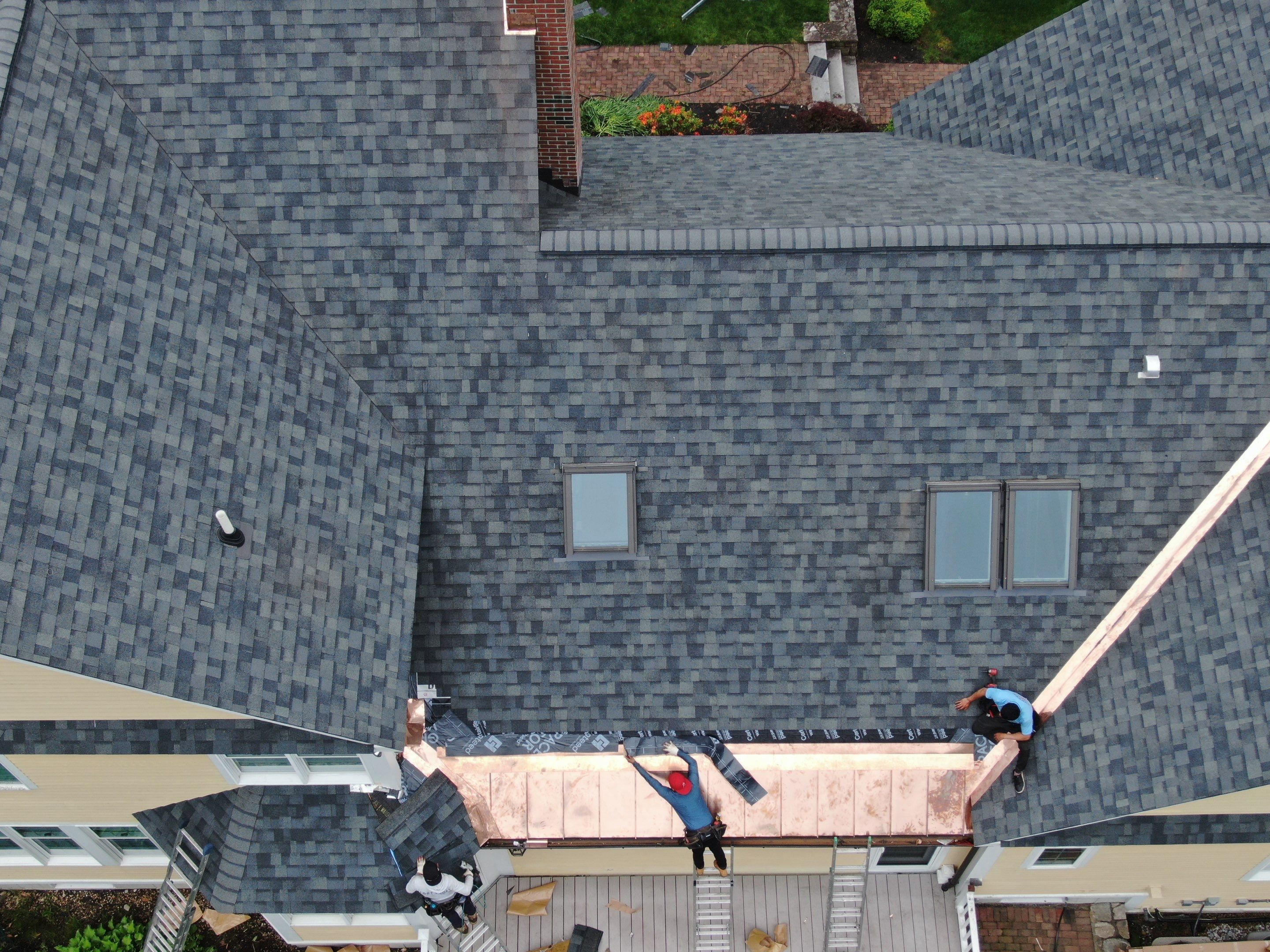 Roof Replacement with Owens Corning Shingles and Copper Flashing by Mighty Dog Roofing of Greater Middlesex County