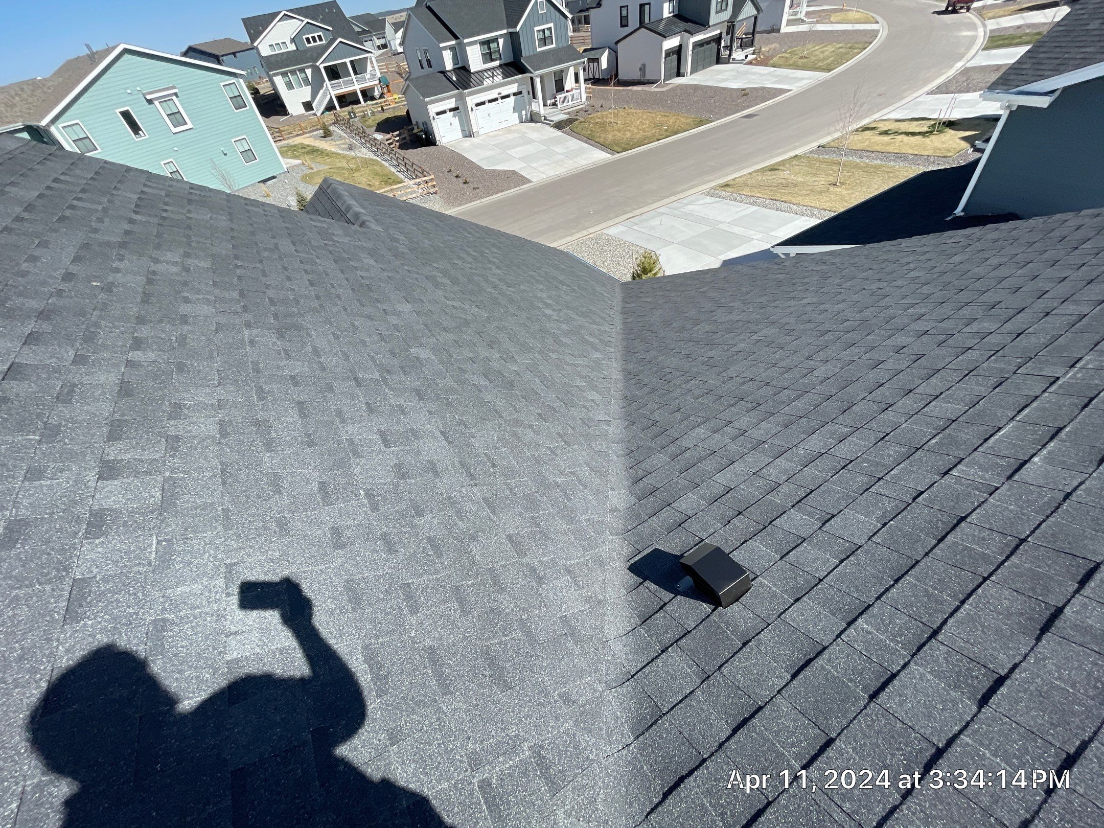 Residential Roofing Installation using Atlas Pinnacle Impact Black Shadow by Blue Peaks Roofing LLC 