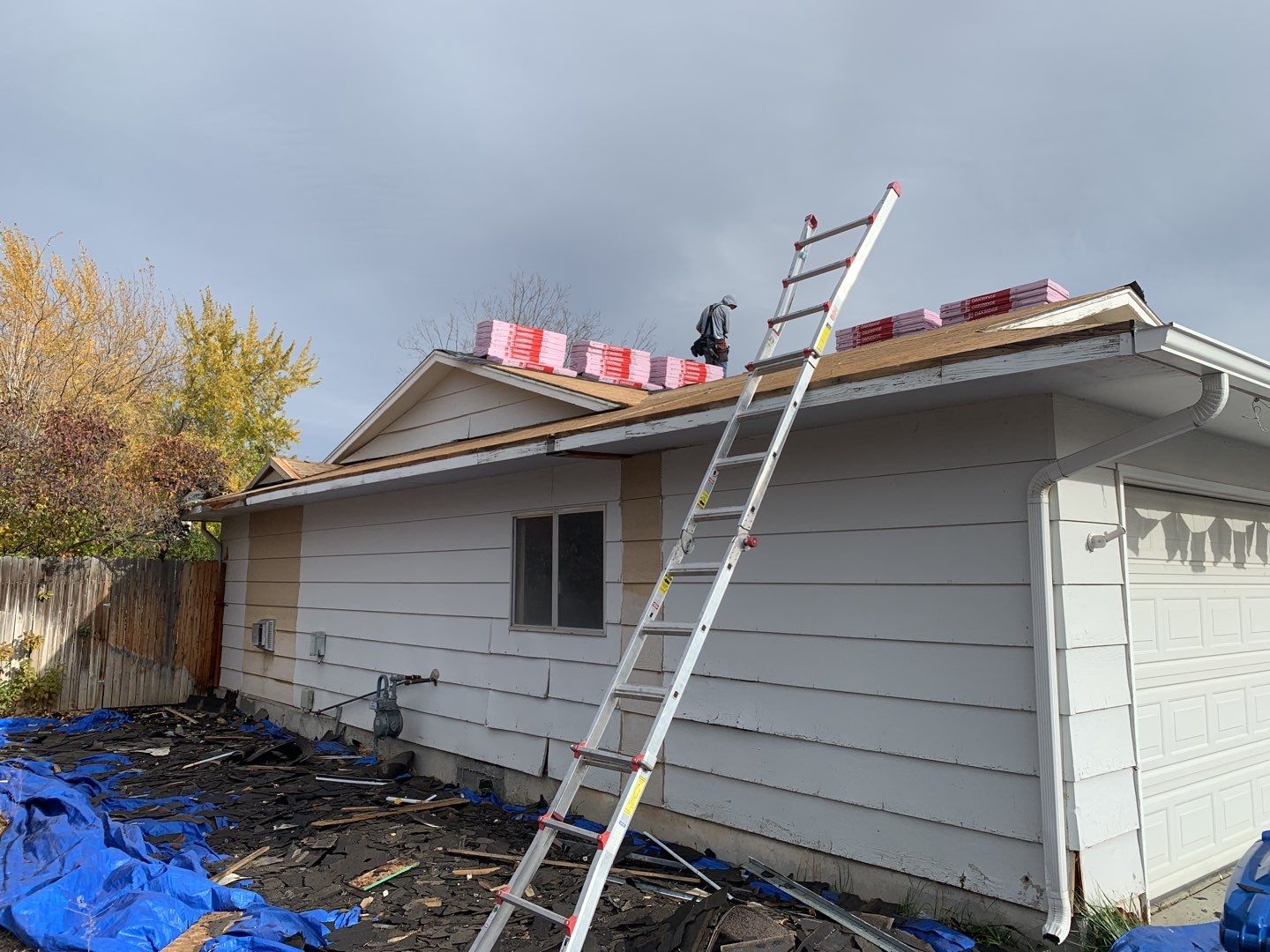 Boise single level low pitched roofing installation using Owens Corning in Teak by ID Roofing LLC