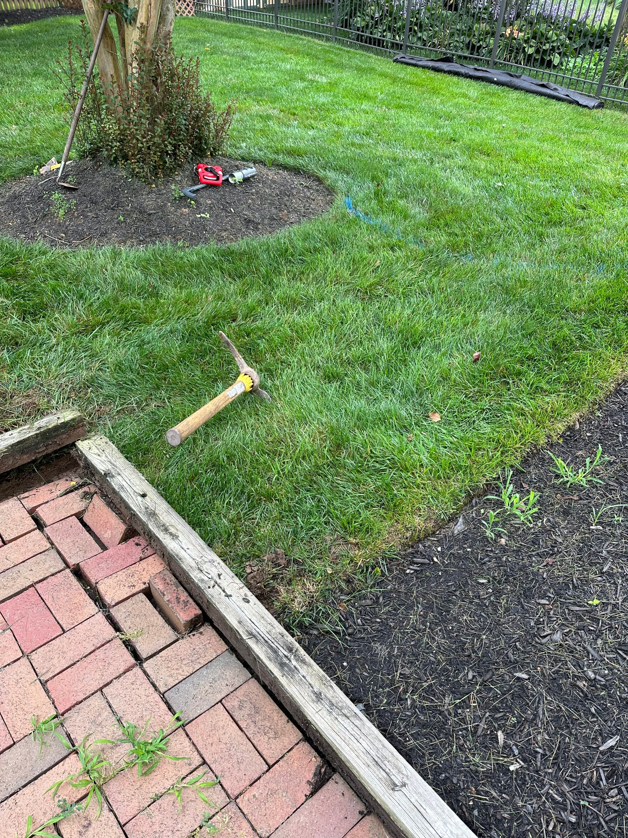 Backyard Transformation using Techo-Bloc Pavers by The Smet Companies, LLC