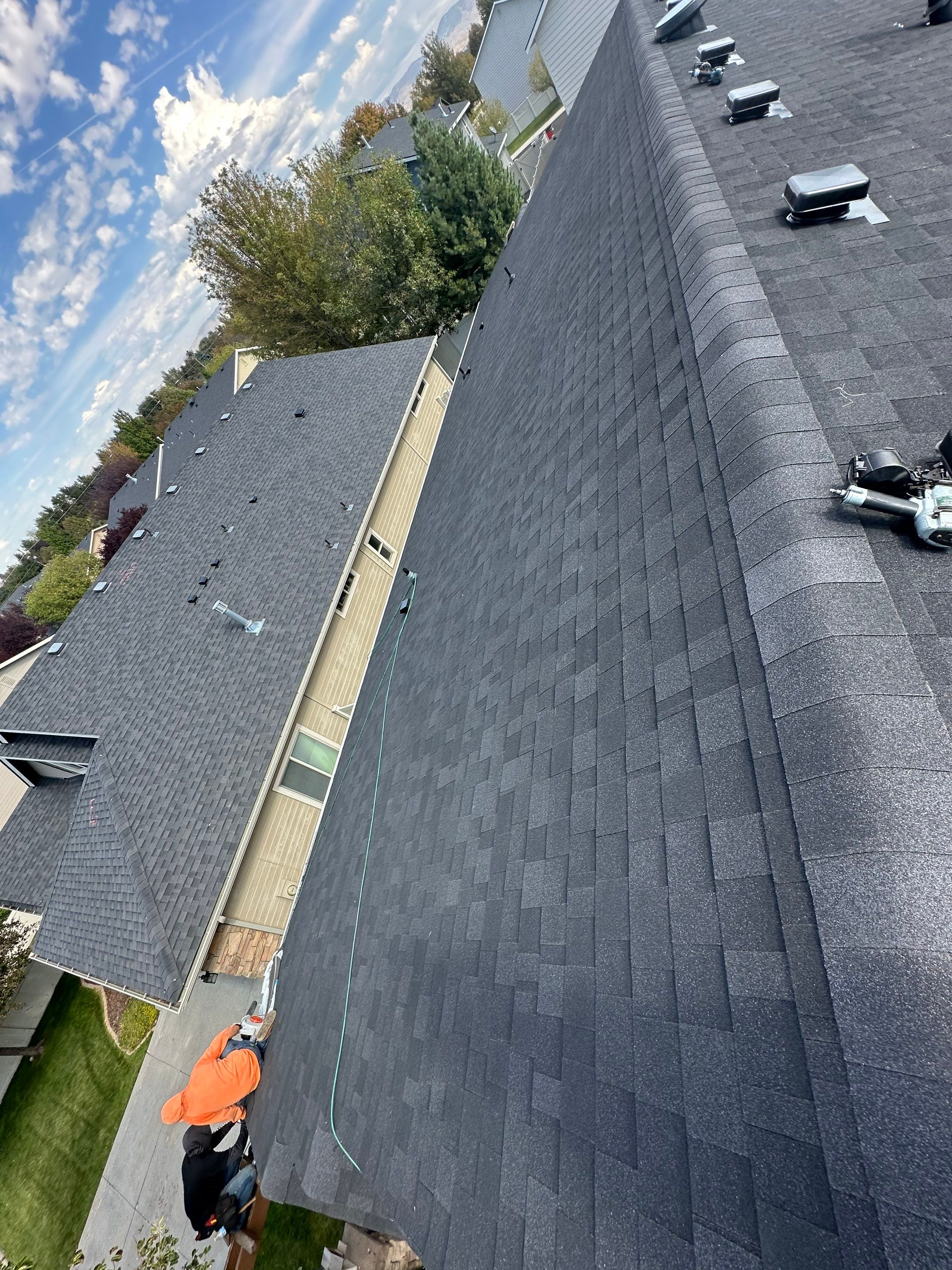 Residential Roof Replacement With Charcoal Architectural Shingles in Meridian by Olive Roofing