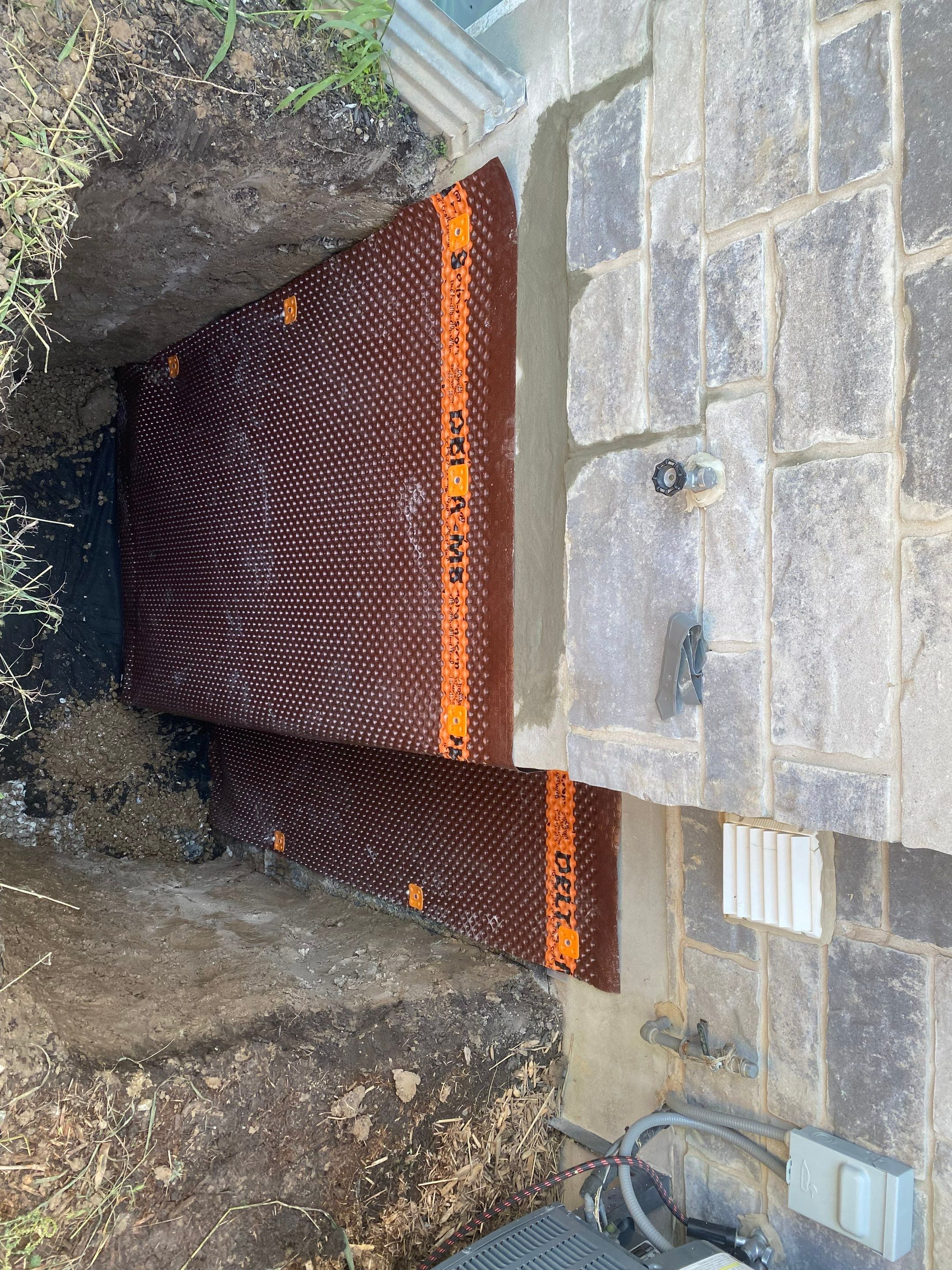 Exterior Foundation Waterproofing and Membrane Installation in Niagara-on-the-Lake by Canada Waterproofers Inc