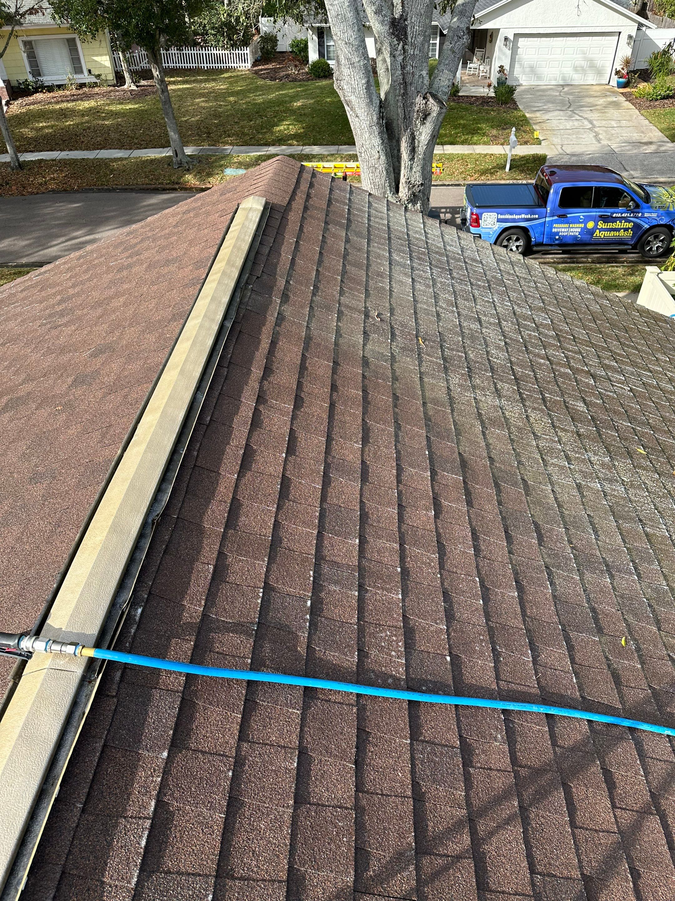 Roof Cleaning Service & Travertine Paver Cleaning by Sunshine AquaWash