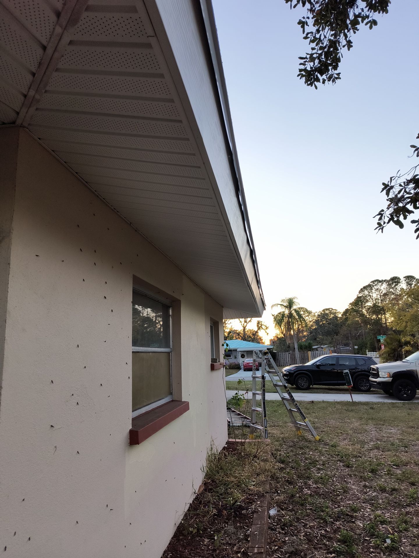 White Soffit and Fascia Upgrade in Sarasota FL by Gutter Professors