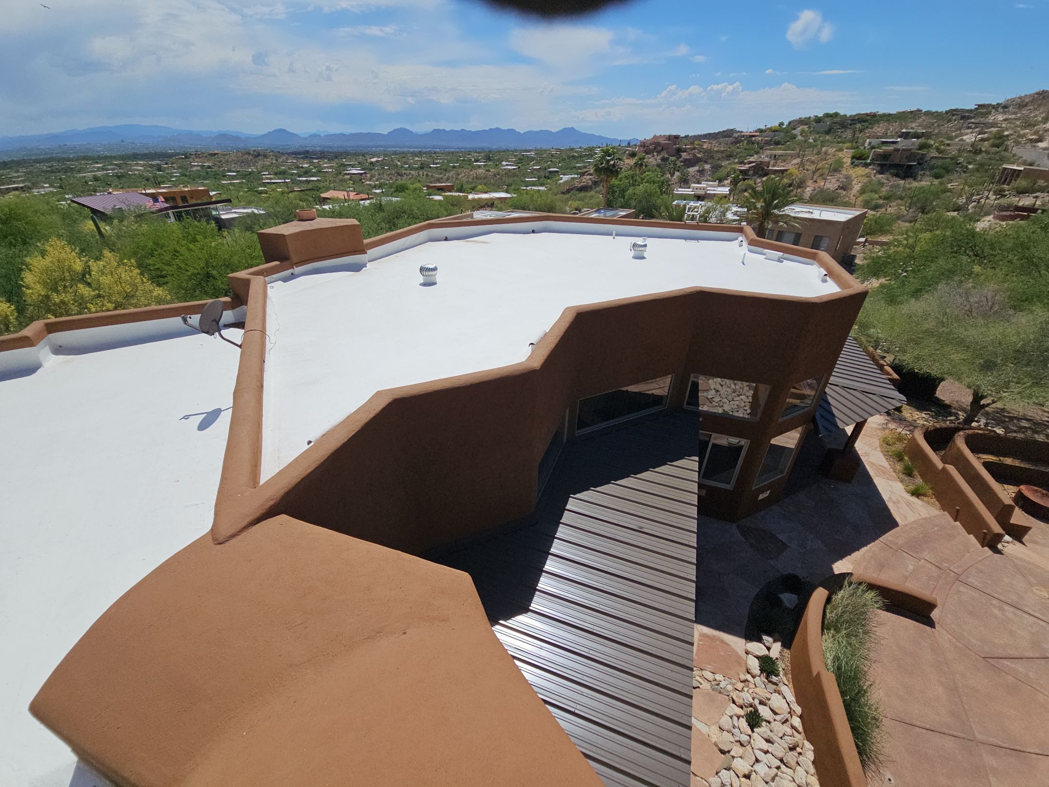 Light Stone Exposed Fastener by Reimagine Roofing