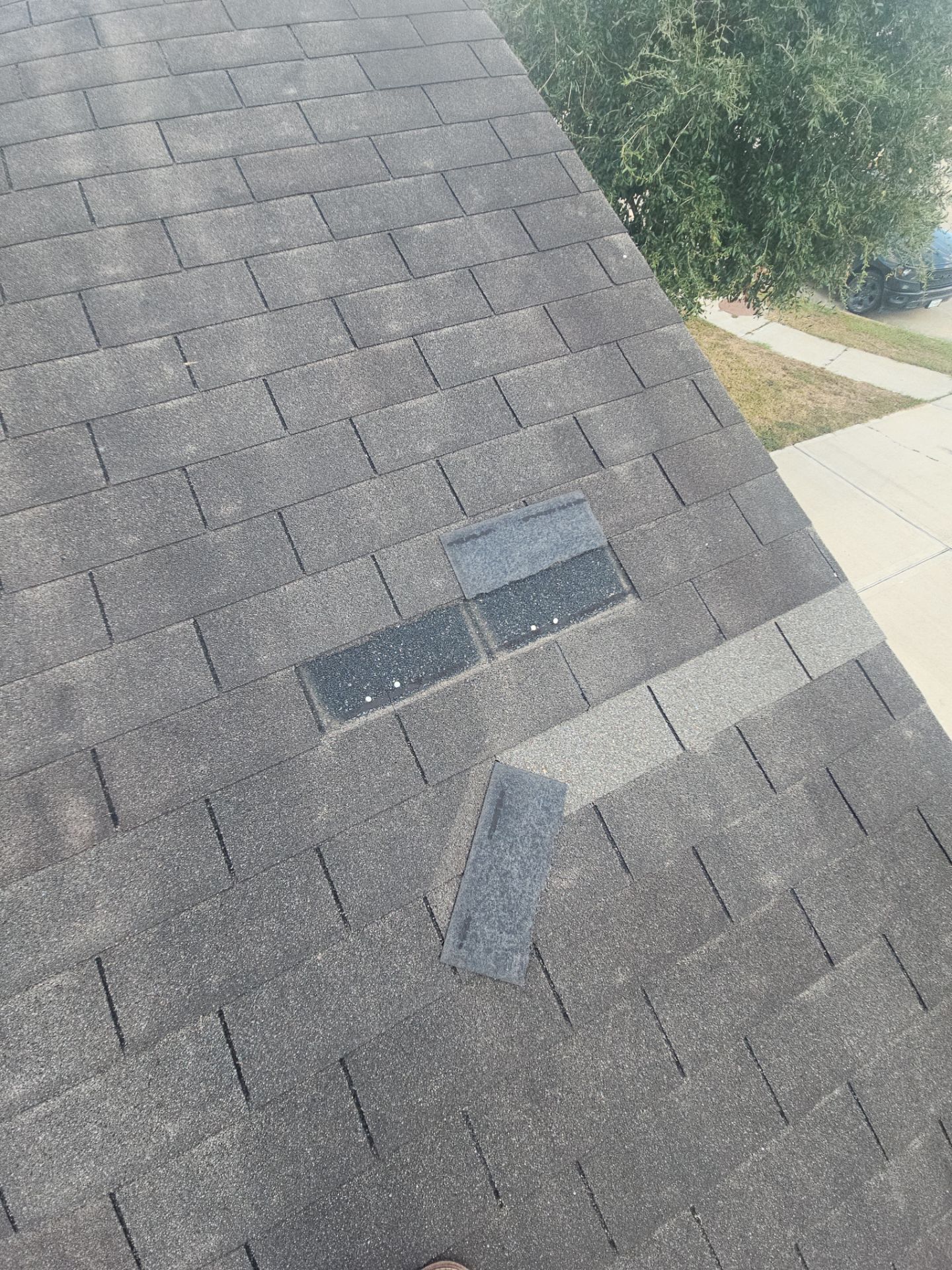 Hail Damage using Owen's Corning Duration (Lifetime) Shingles by Roof Repair Company
