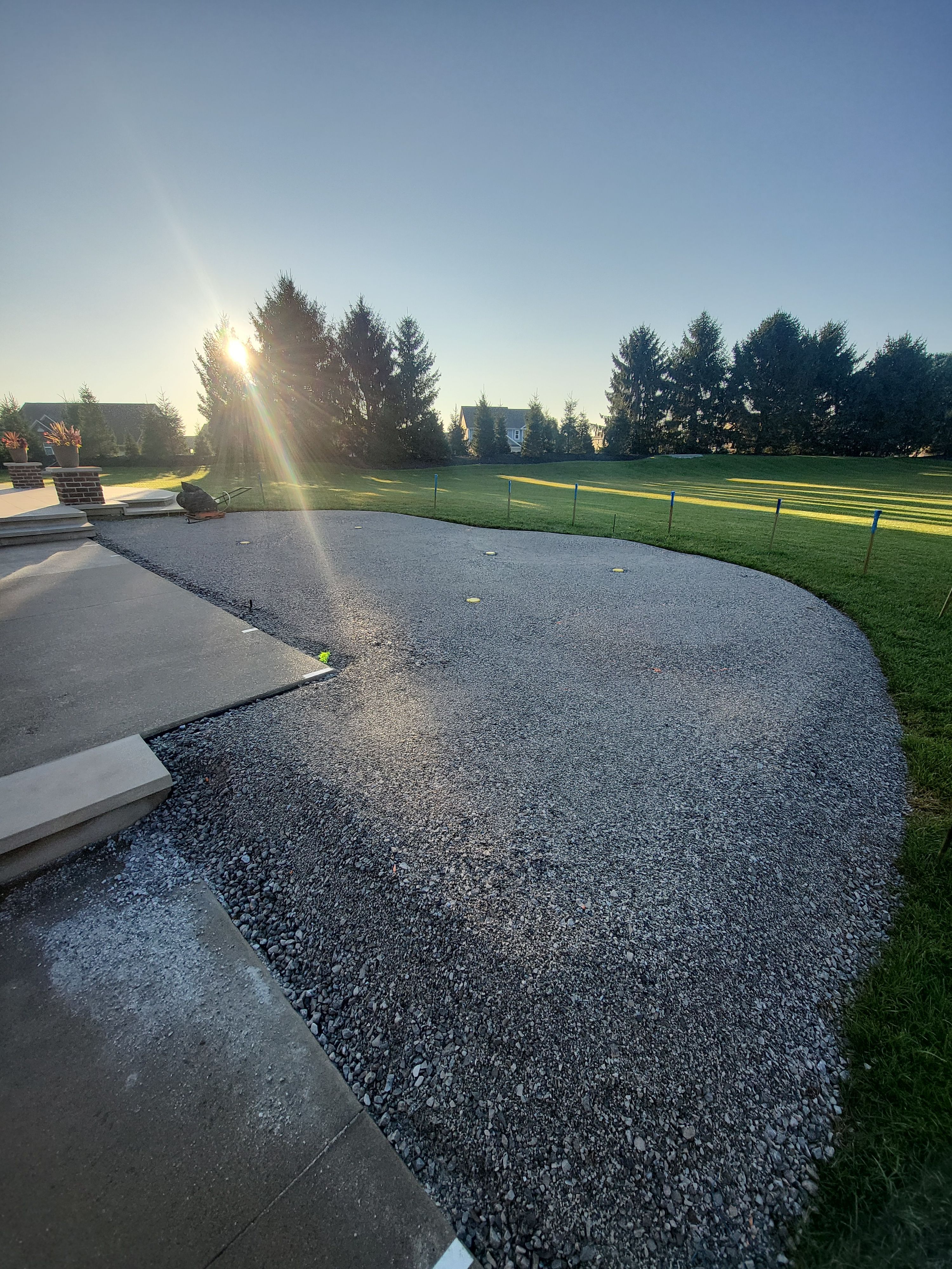 2 Custom Residential Golf Green's and 5 Tee Boxes Installation in Bargersville by Southwest Greens Midwest