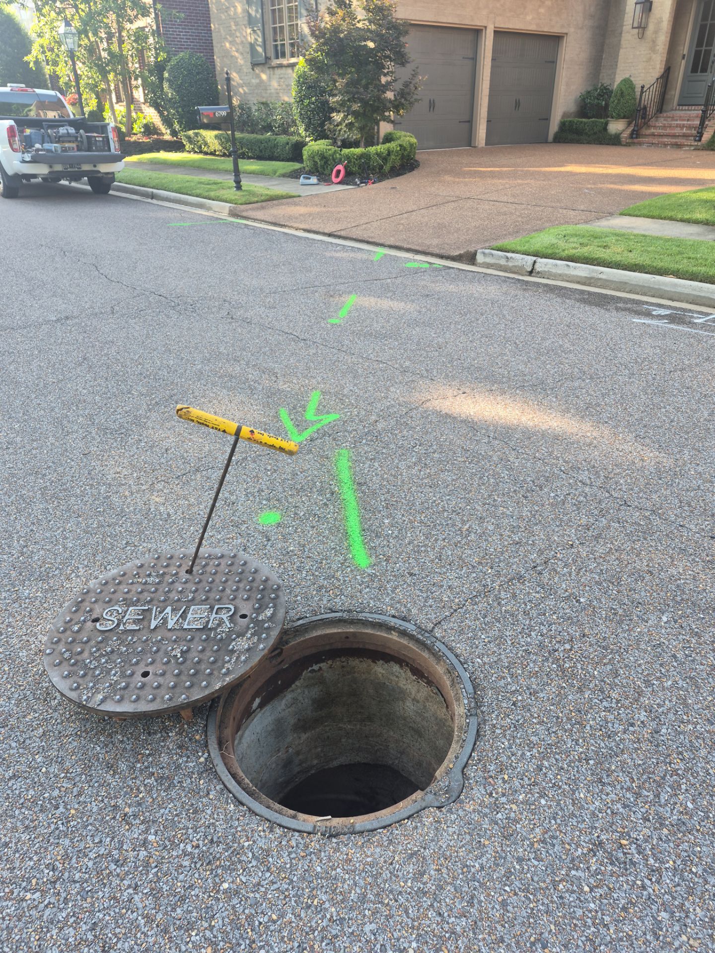 Utility Locating and Sewer Line Inspection in Germantown Subdivision by Alsip Locating Service, LLC