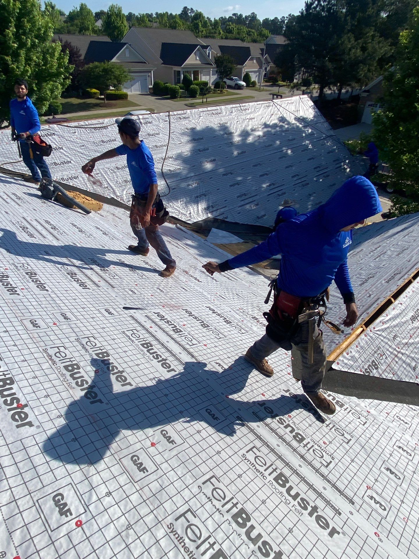 GAF Timberline HDZ Weathered Wood - 5” white gutters by Pro Performance Roofing