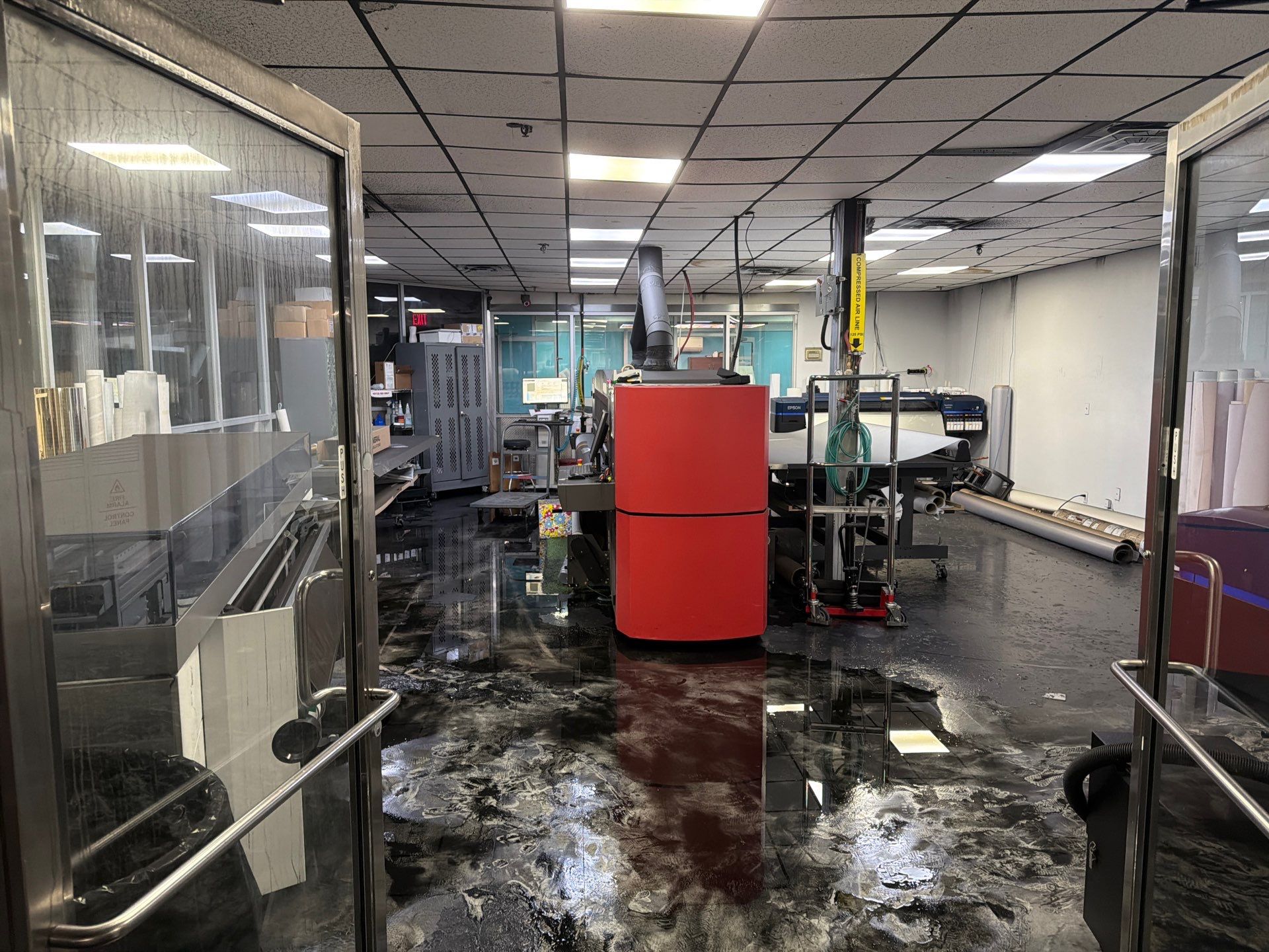 Industrial Warehouse Fire Damage Cleaning and Spray Sealing in Islandia by EMS Restoration Corp