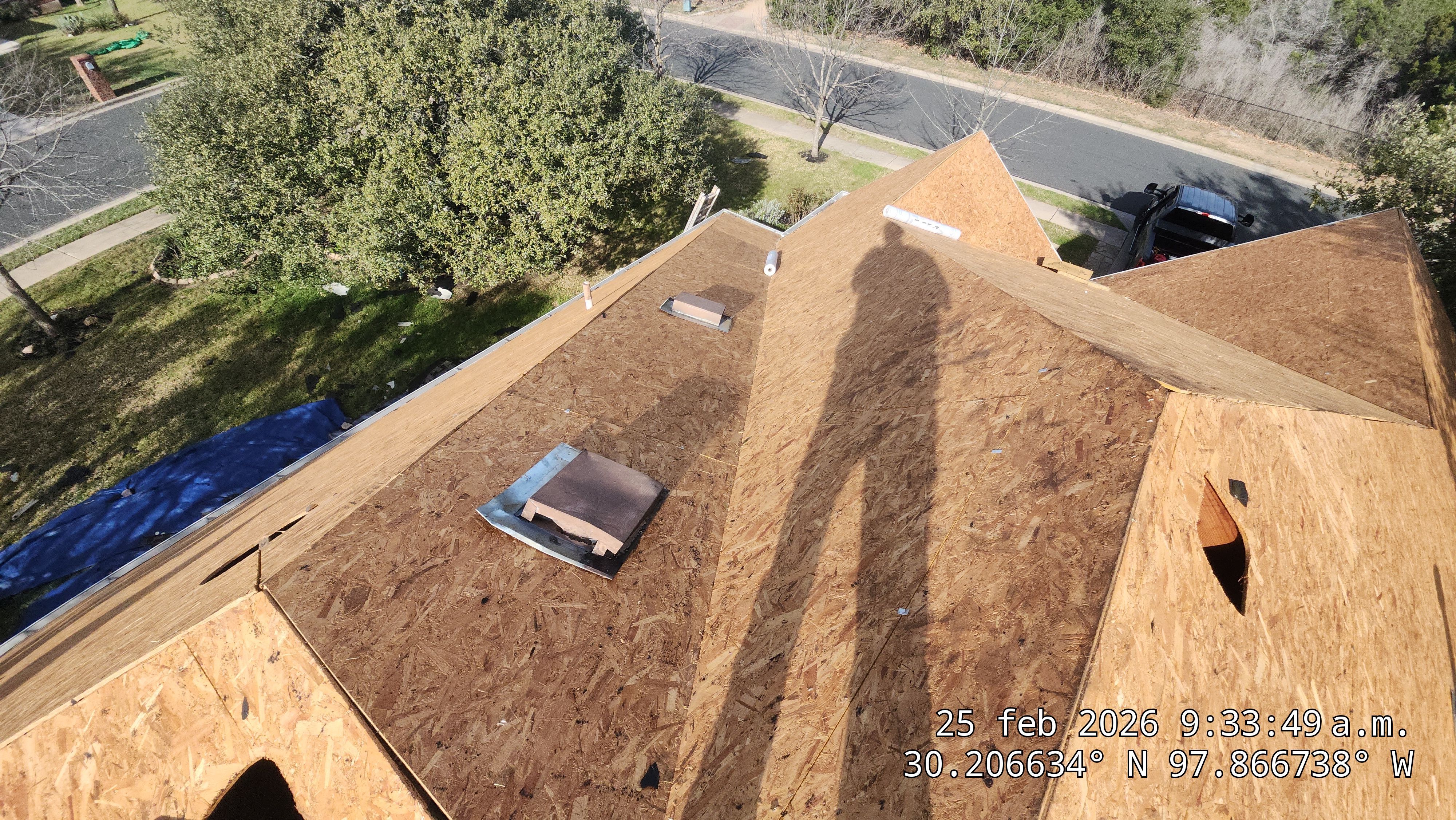 Residential Roofing Replacement, Chimney Repair and OSB Decking Repair in Austin by Caliber Restoration LLC