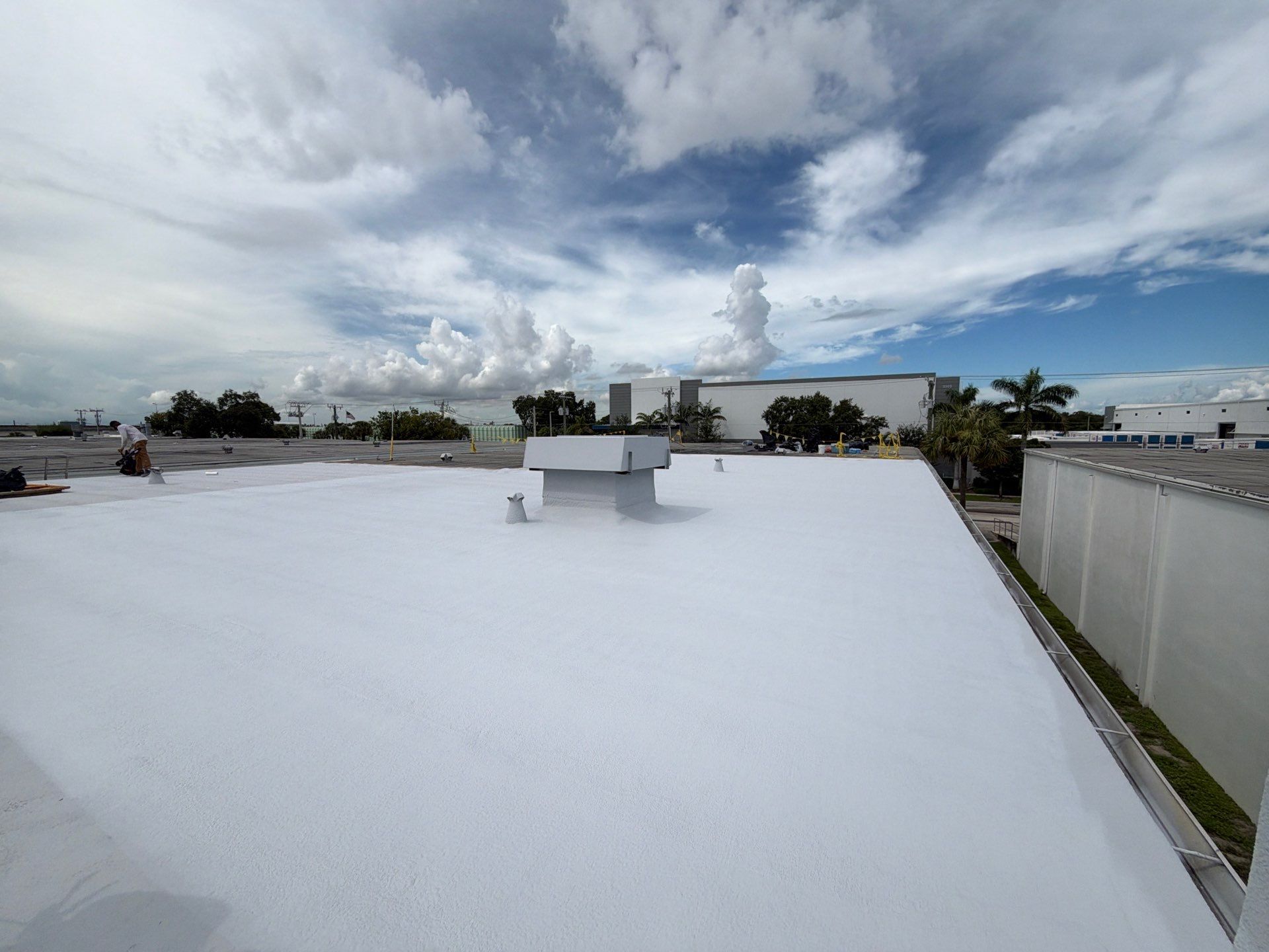 Fort Lauderdale Commercial Roof Restoration with Spray Foam and Silicone Coating by Roof King LLC