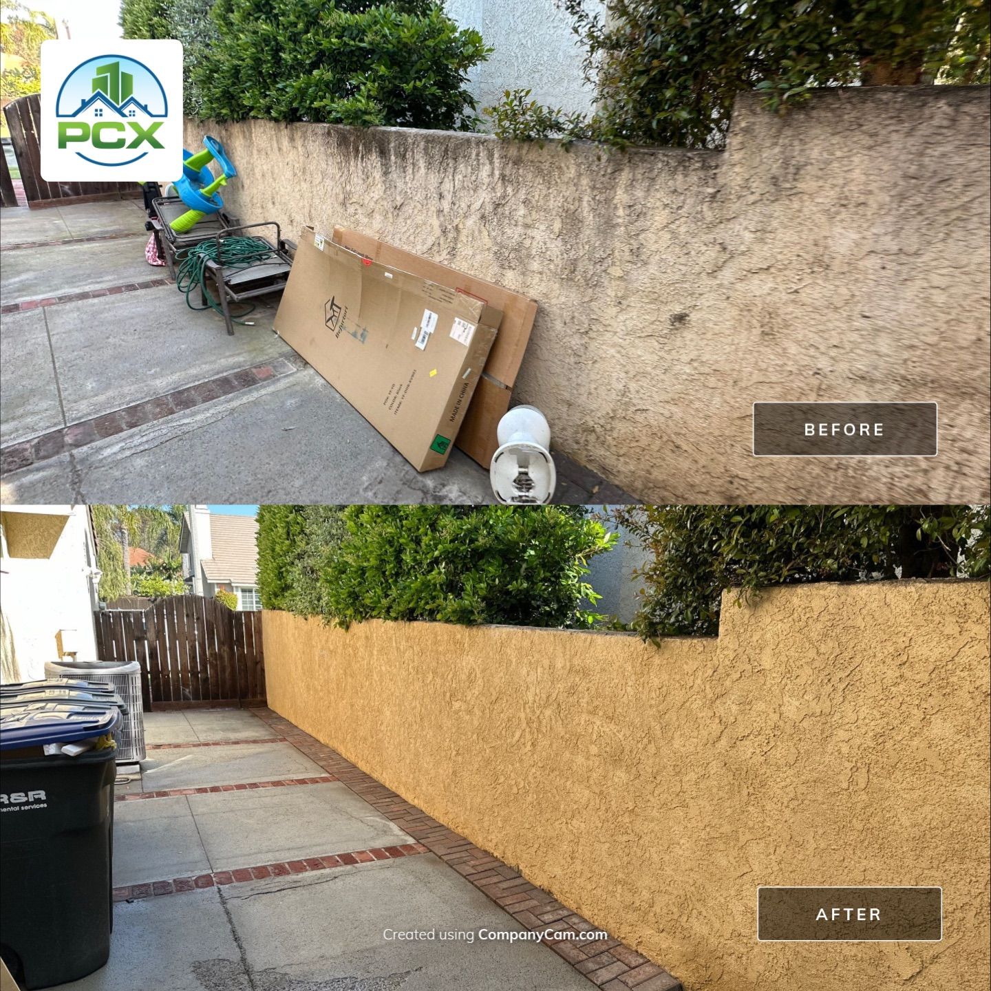 Orange County stucco soft wash and brick pressure washing by Property Cleaning Experts