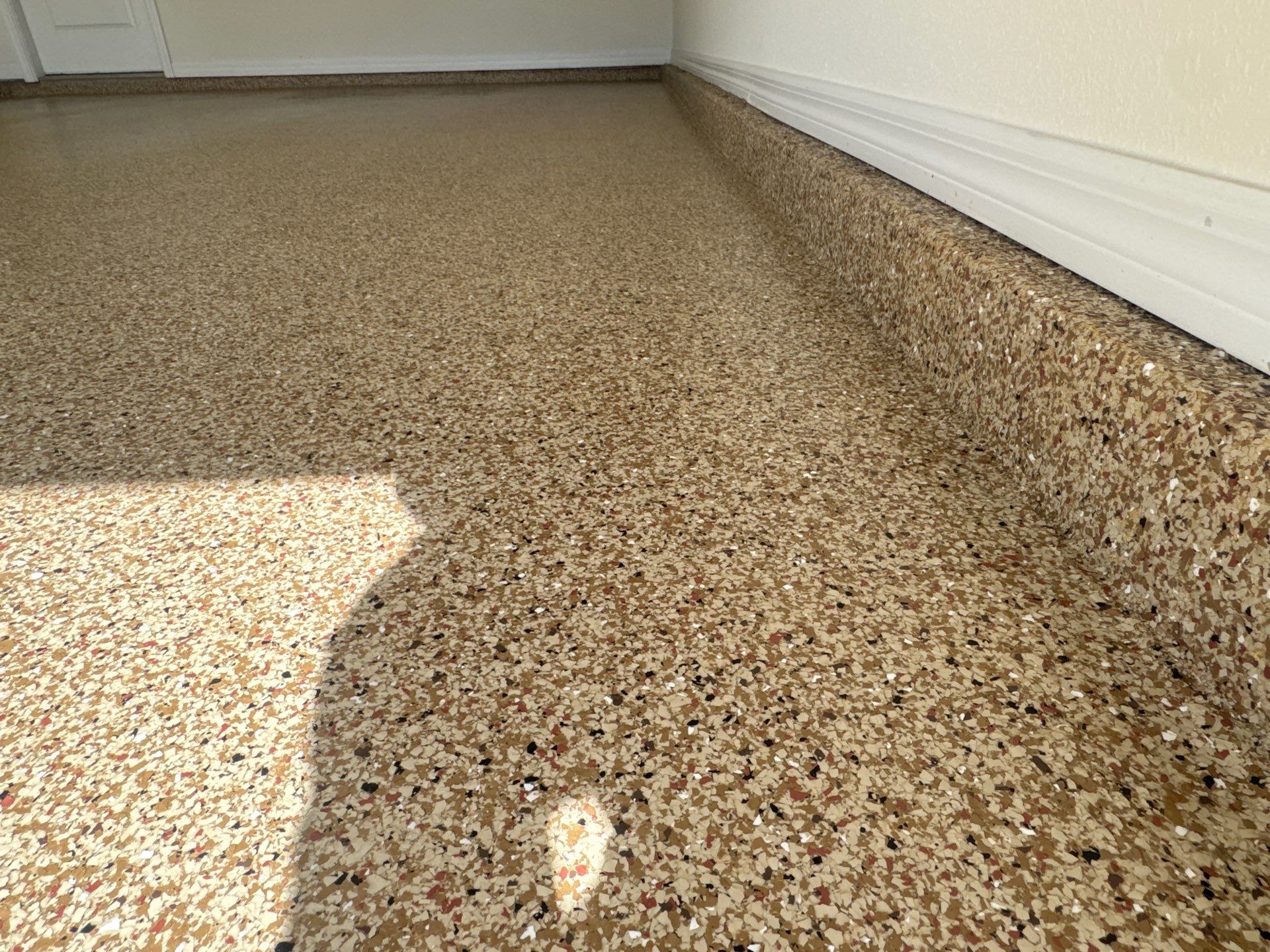 Garage Project in Newberry, FL in Pecan by Cross Creek Concrete Coatings