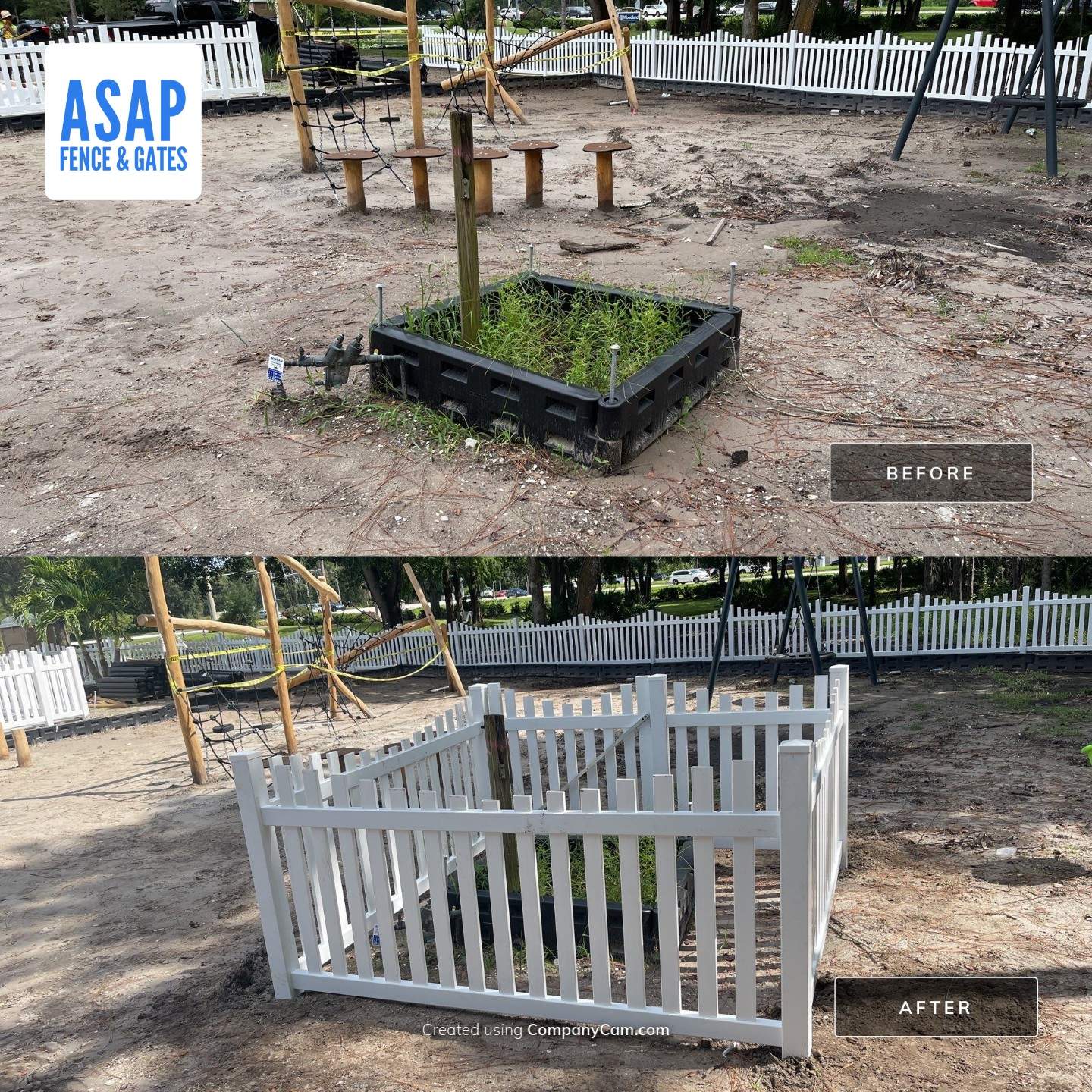 Bradenton, FL  4 ft. Tall Concave Vinyl Picket Fence by Asap fence and gates, LLC