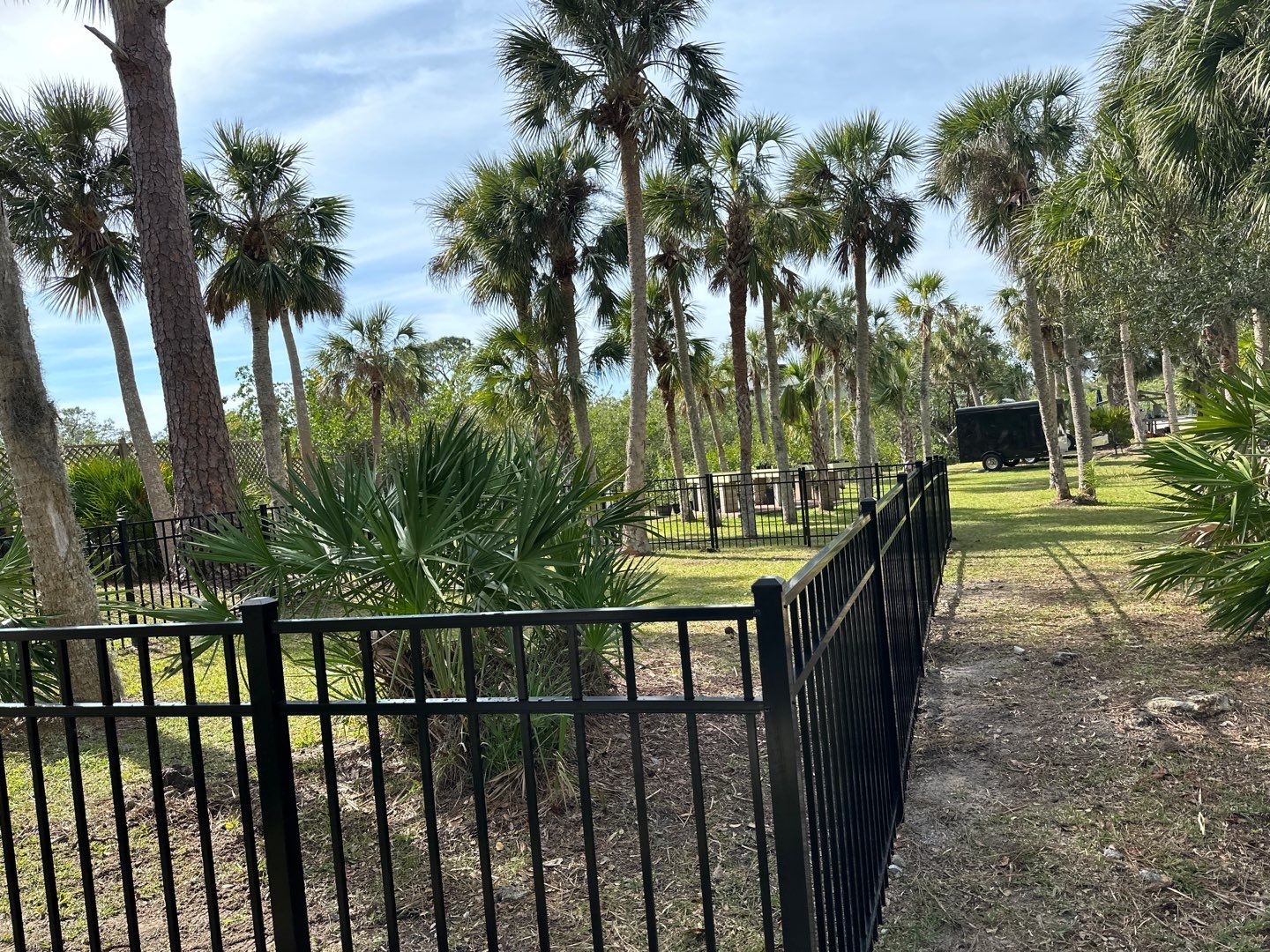Aluminum Fence Installation using Black 3 Rail Aluminum Fence by Asap fence and gates, LLC