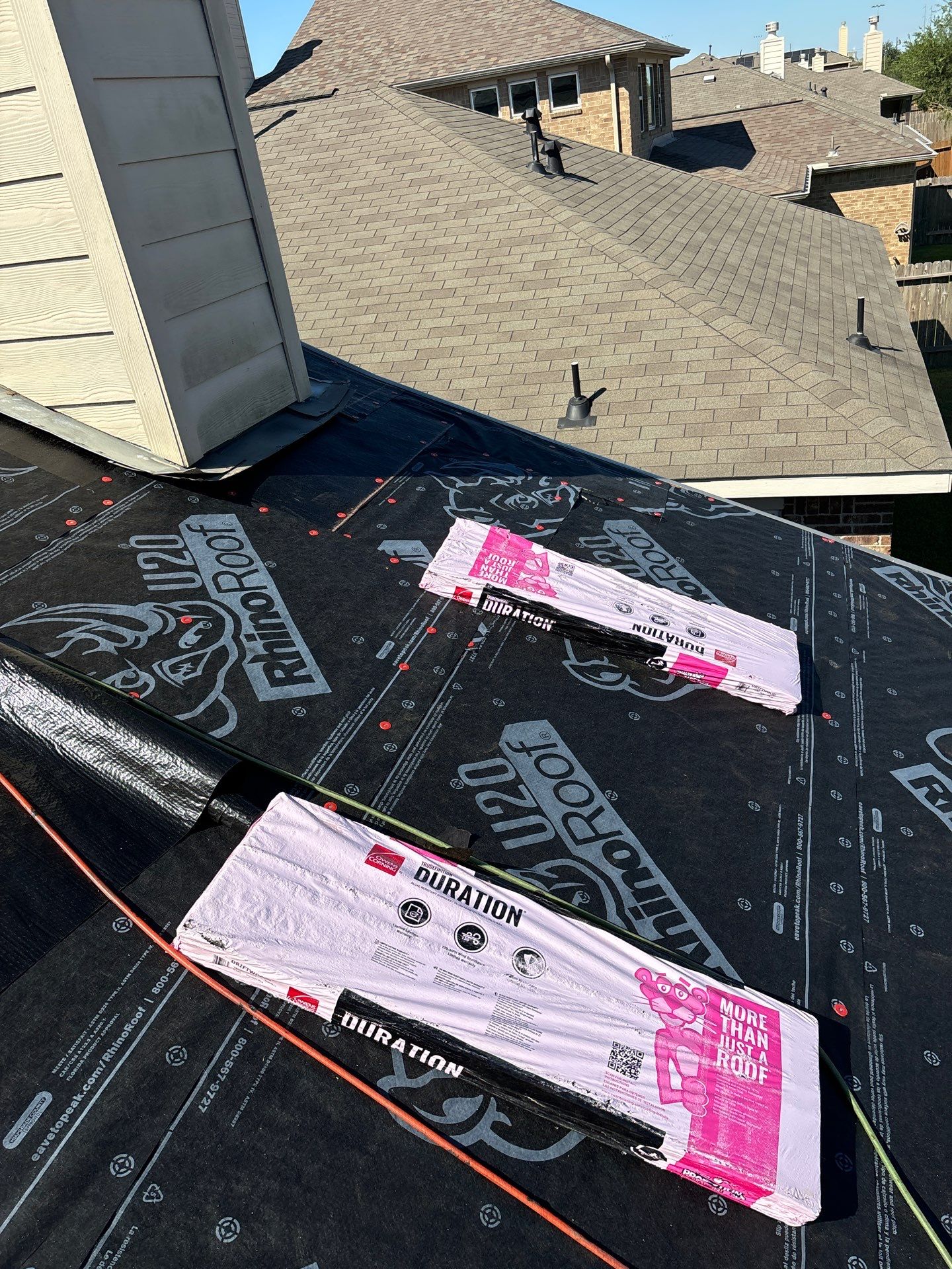 Residential Roofing Installation using Owen's Corning Duration (Lifetime) Shingles by Roof Repair Company