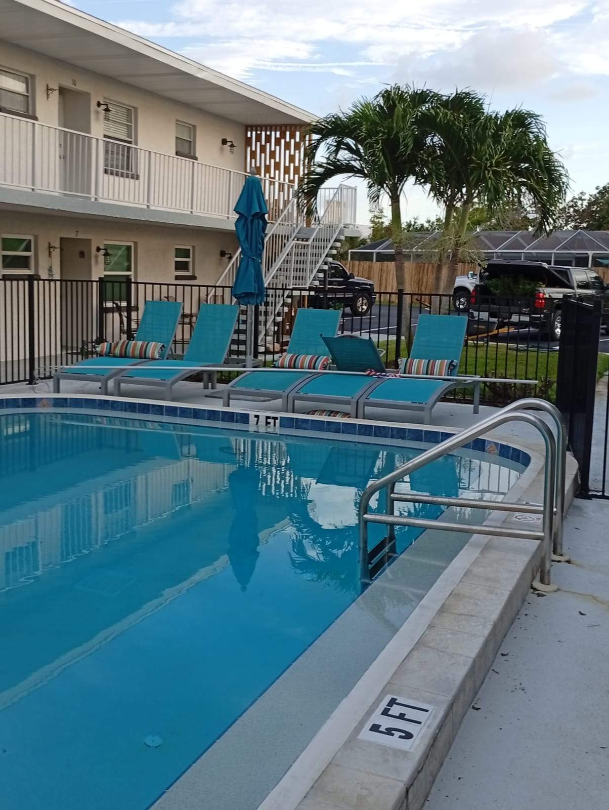 Black Aluminum Pool Fence Replacement in Englewood by True Fence LLC