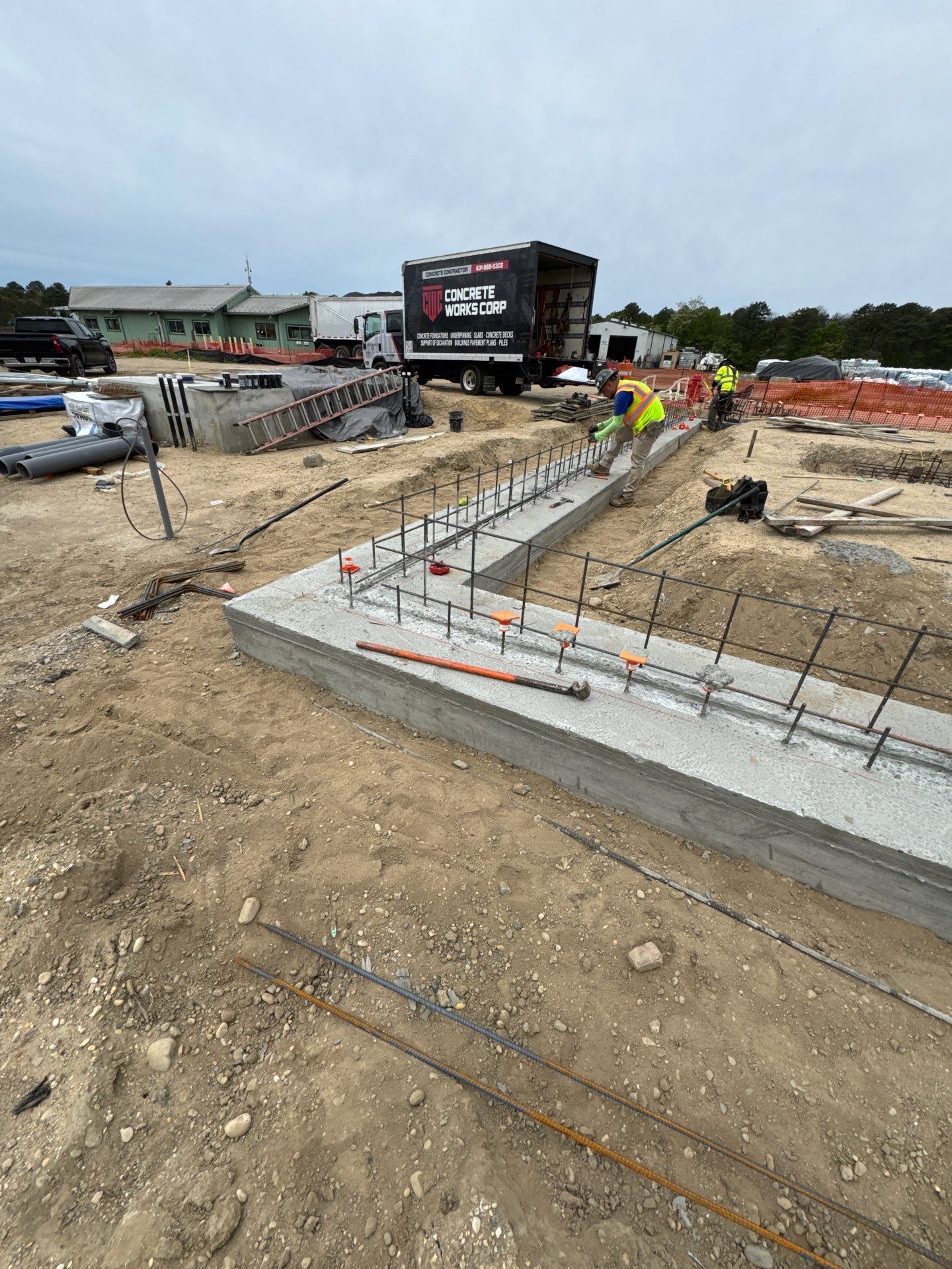 Project in Yaphank, NY by Concrete Works Corp