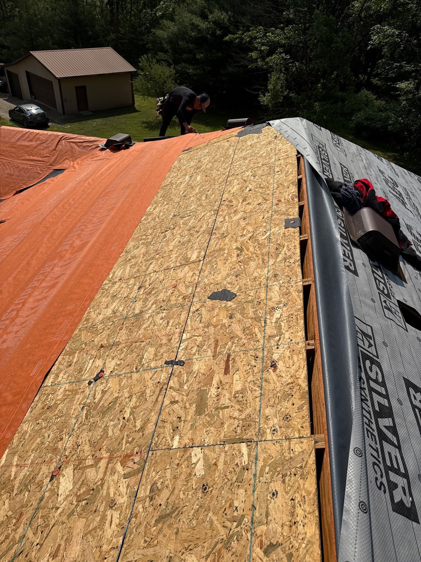 Residential Roofing Installation using GAF Timberline HDZ Barkwood by Rainstoppers Roofing