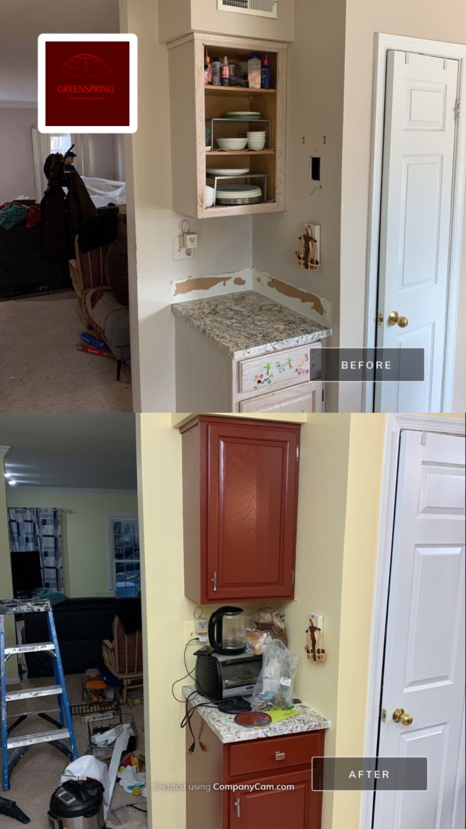 Wall & Cabinets Painting by Greenspring Construction Services