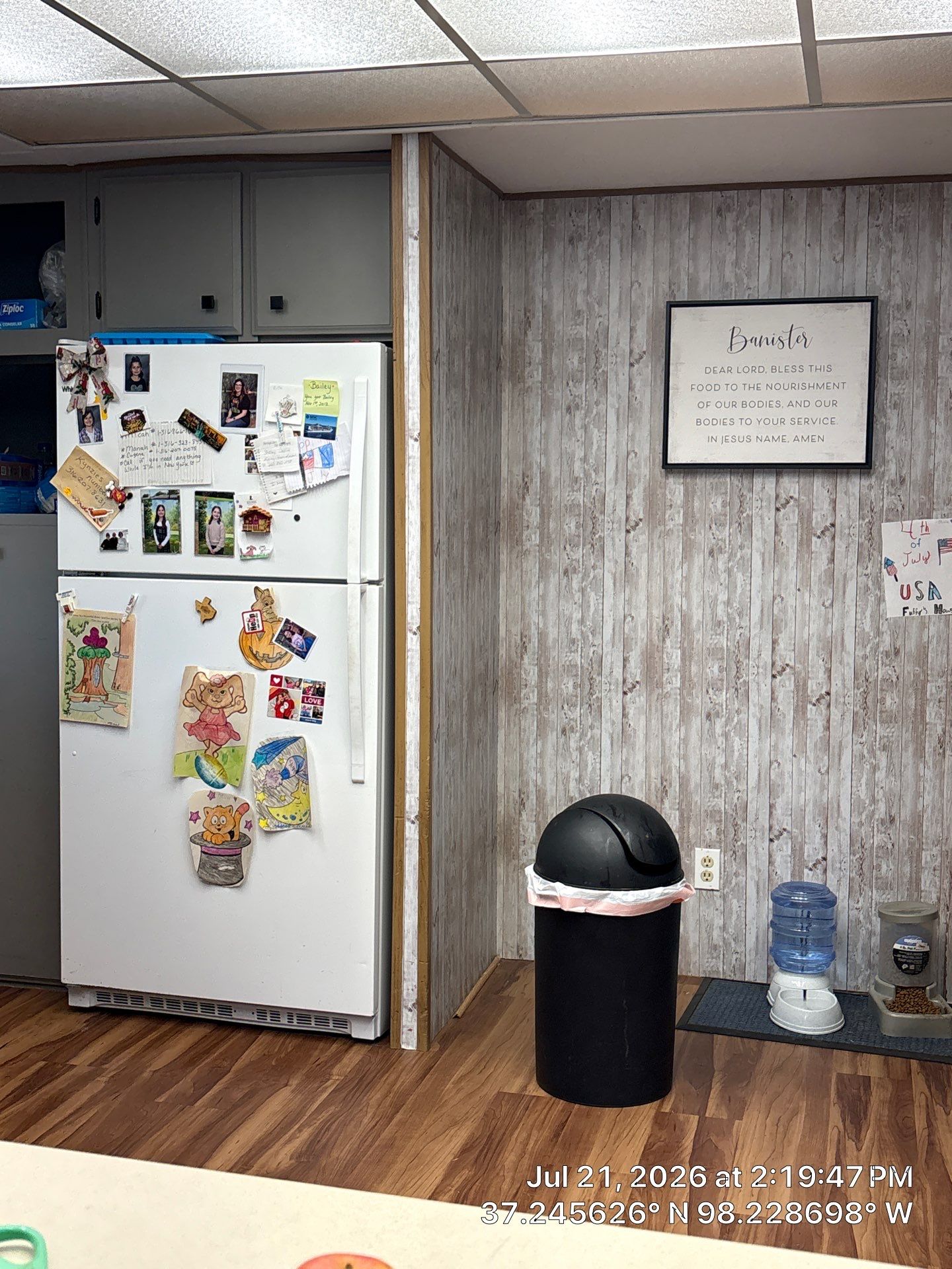 Kitchen Remodel Featuring Vinyl Plank Flooring and Wood Paneling in Attica by CompanyCam Sales Demo
