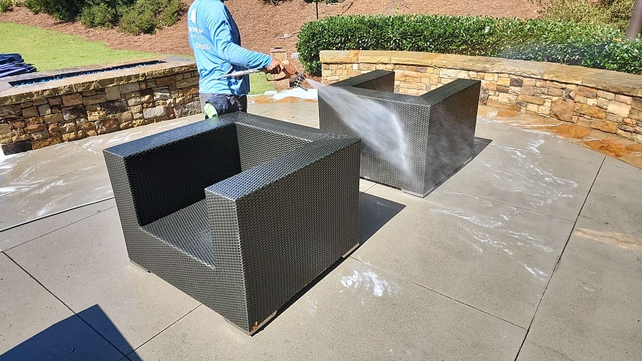 concrete Clean using cleaner by G&H Home Tech Pros LLC