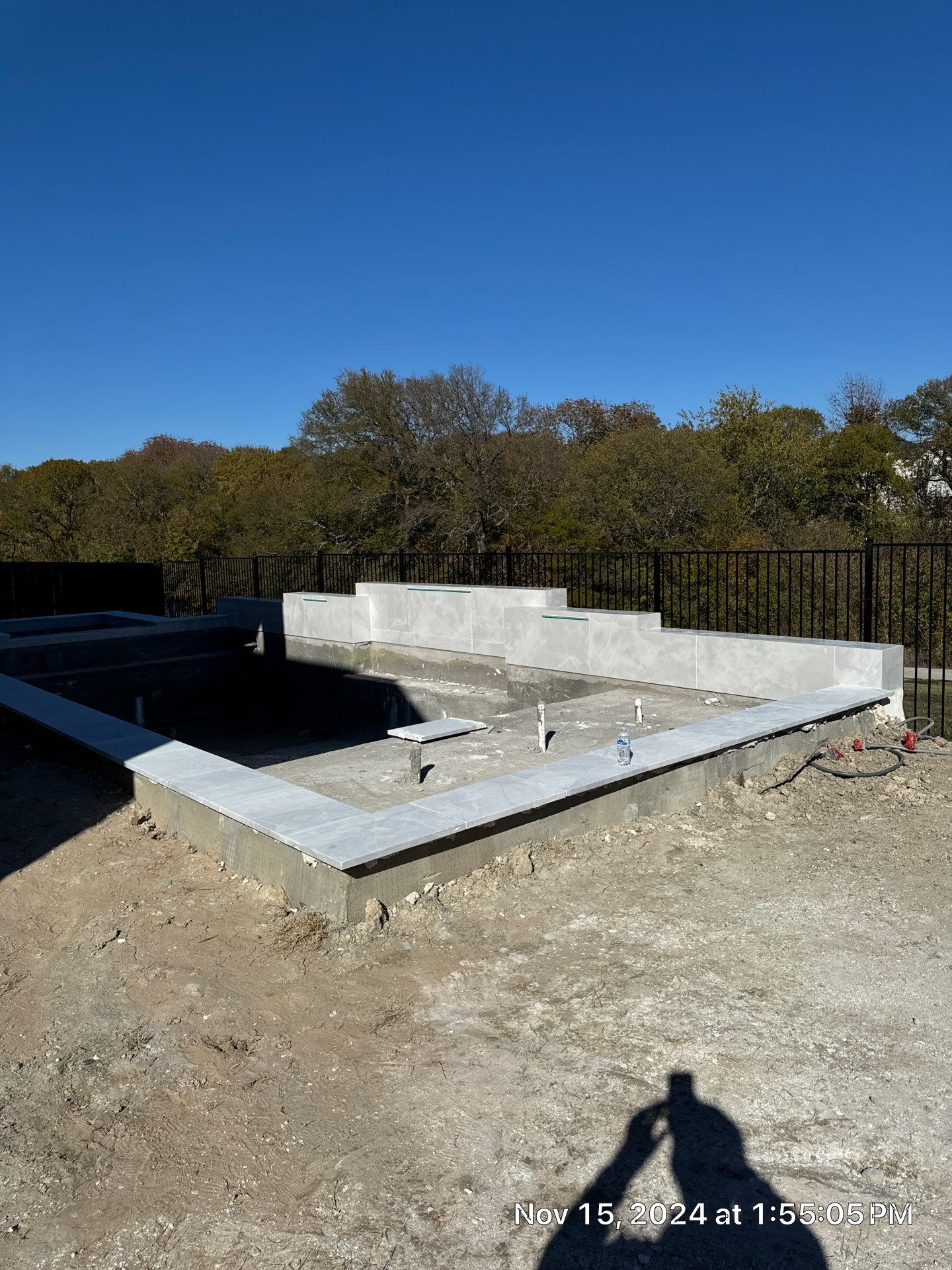 Large Pool and Spa with Rain Descent by Pinnacle Pools and Spas - DFW