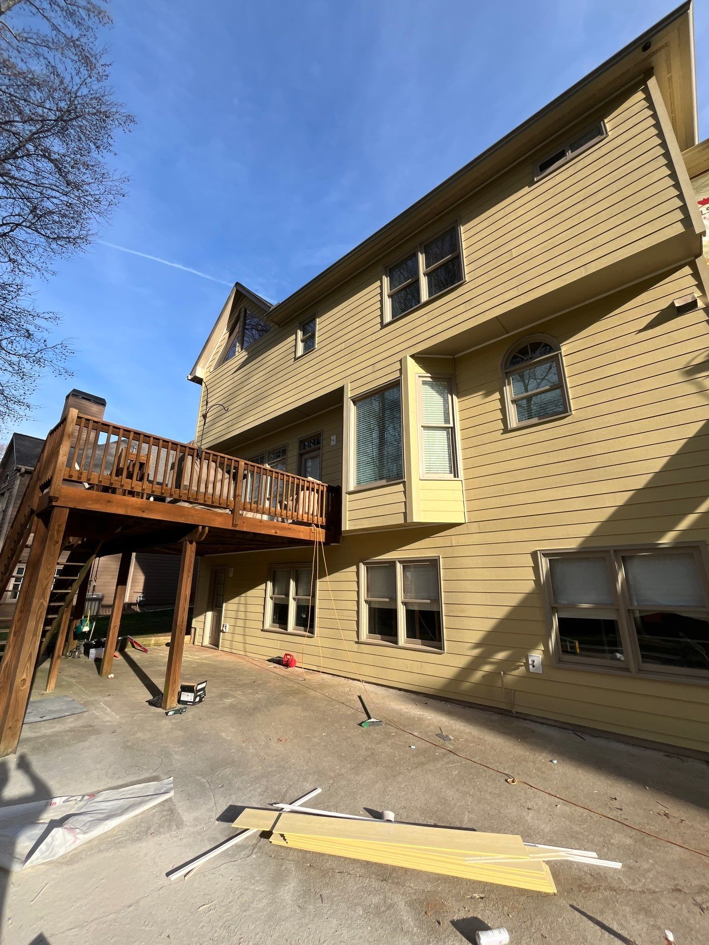 James Hardie Siding Replacement, Rotten Wood Replacement, Exterior Painting, and Front Porch Column Replacement by Nelson Exteriors 