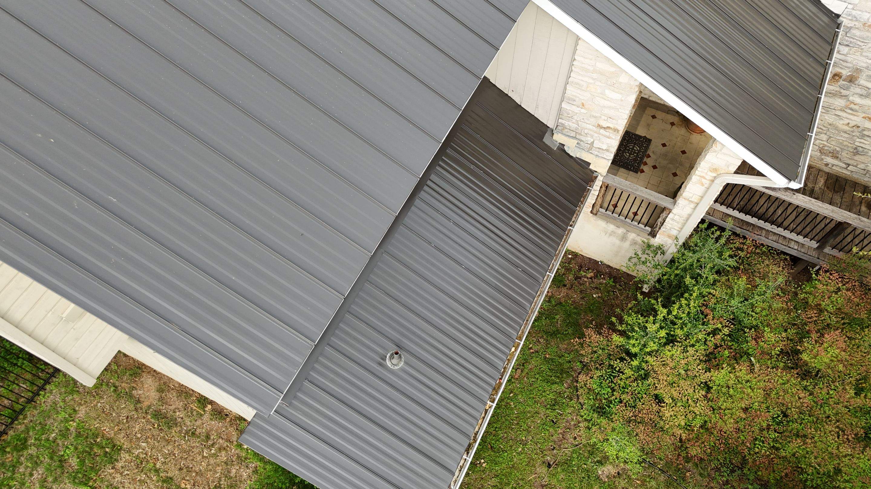 Dark Bronze - L&A Standing Seam with Striations by RoofsOnly.com