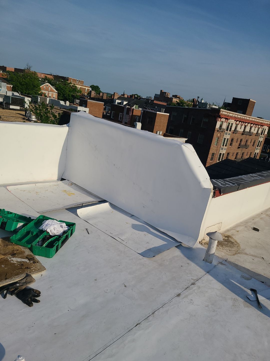 Alexandria: Carlisle Syntec TPO Flat Roof Installation by RM Banning, Inc.