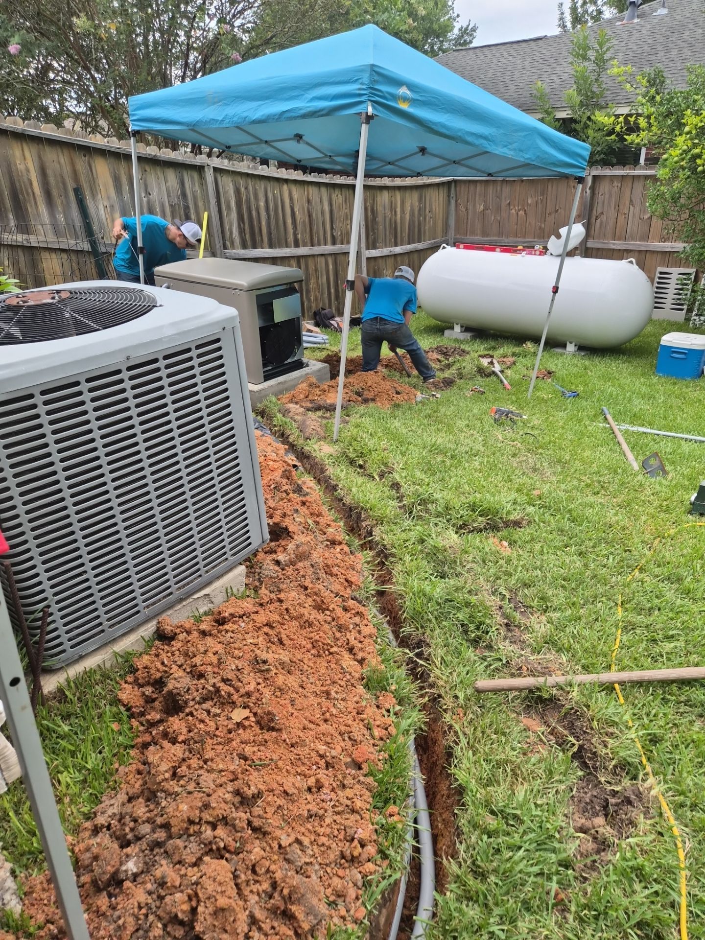 Kohler Home Standby Generator and Propane Tank Installation in Montgomery, Texas by GenTex Elite Services