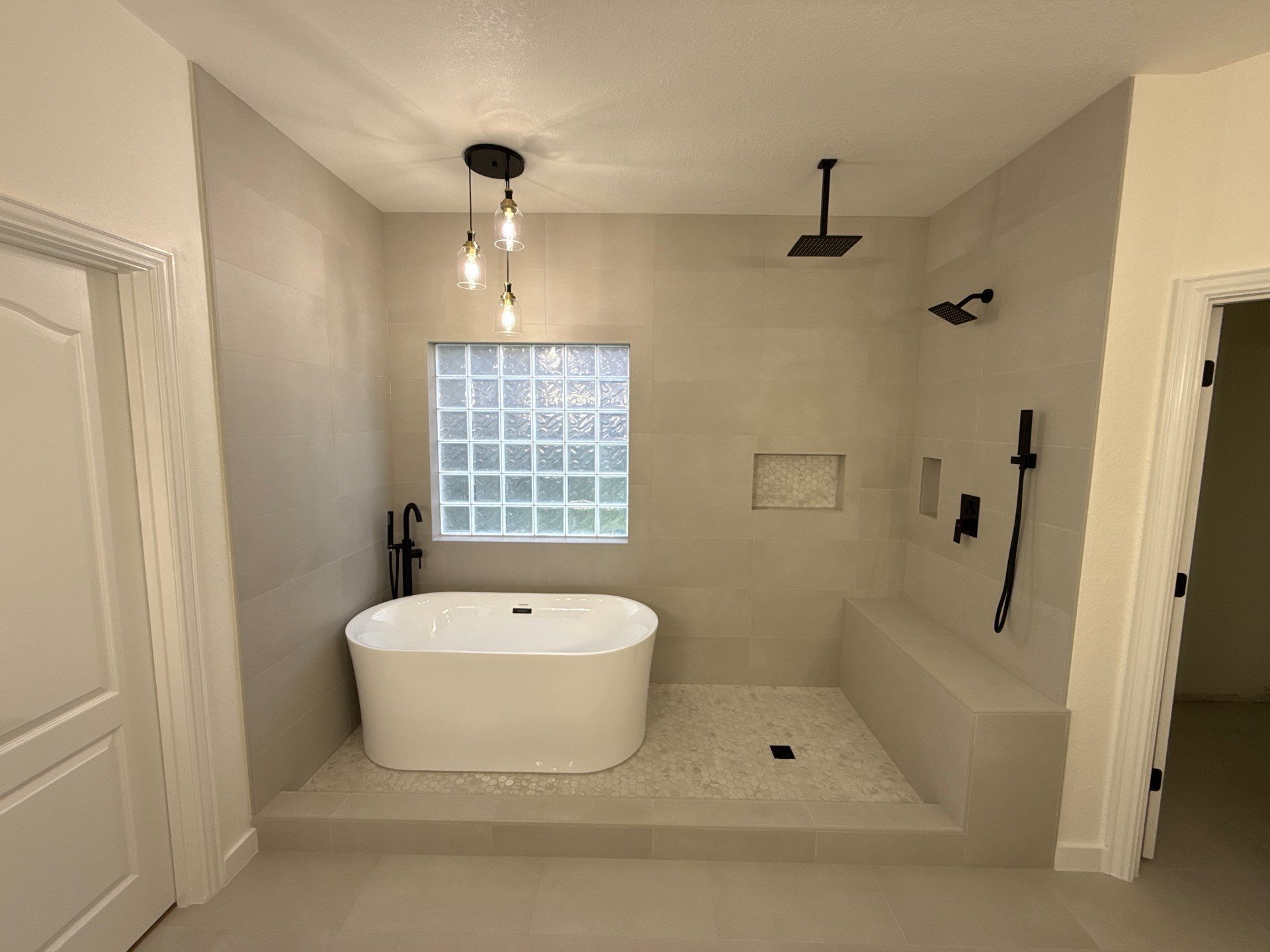 Unique Frameless Shower by Richardson Glass & Mirror