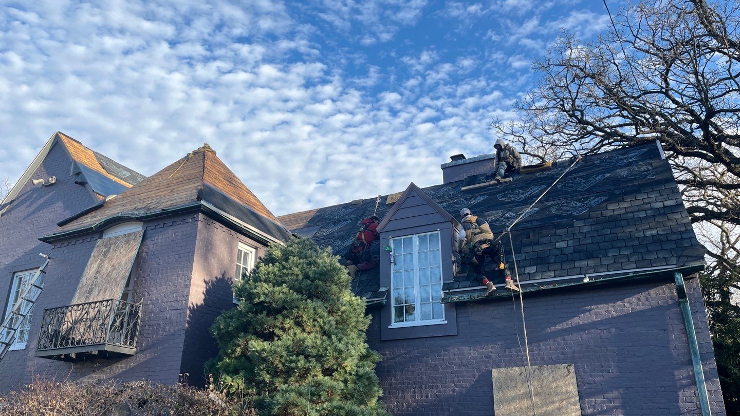 Slate Roof Removal using Atlas Storm Master Slate by Total Exteriors