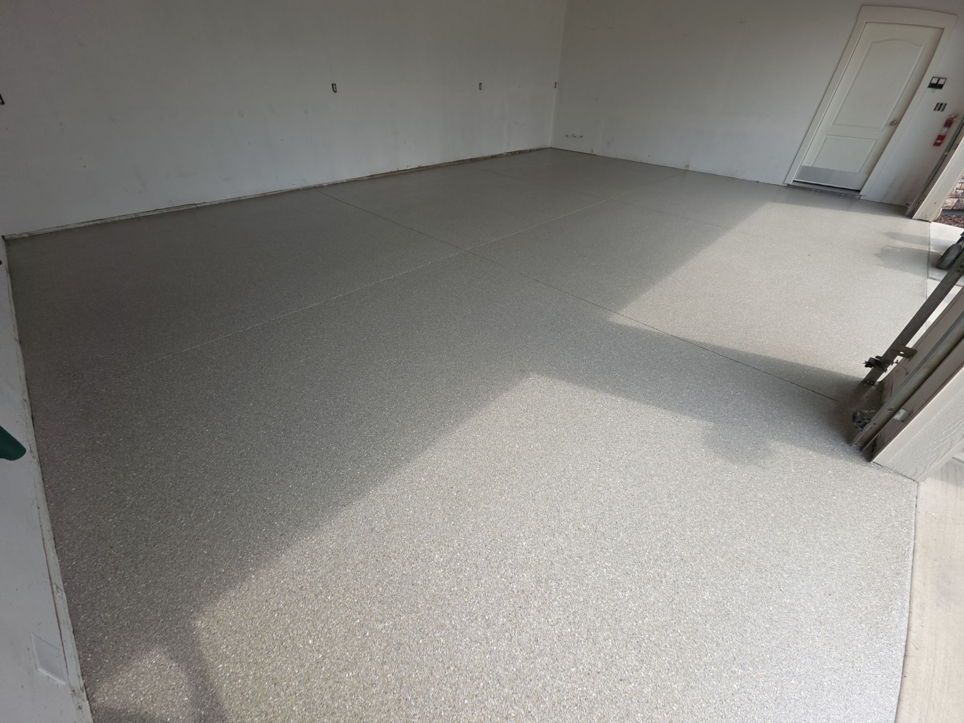 Garage Transformation using Travertine by Croc Coatings, LLC
