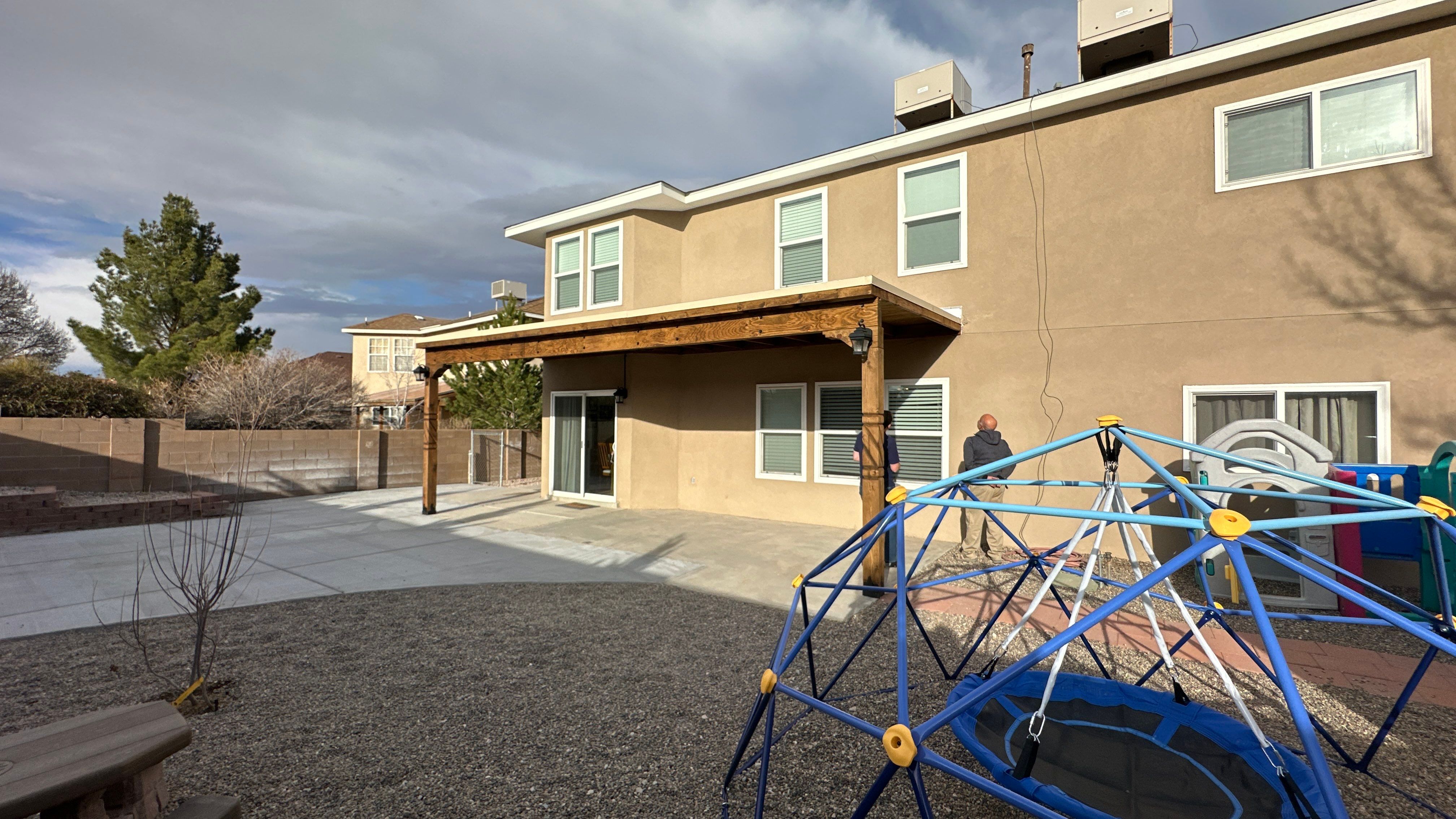 Patio Cover using Carved Douglas Fur by Rio Grande Building & Storage