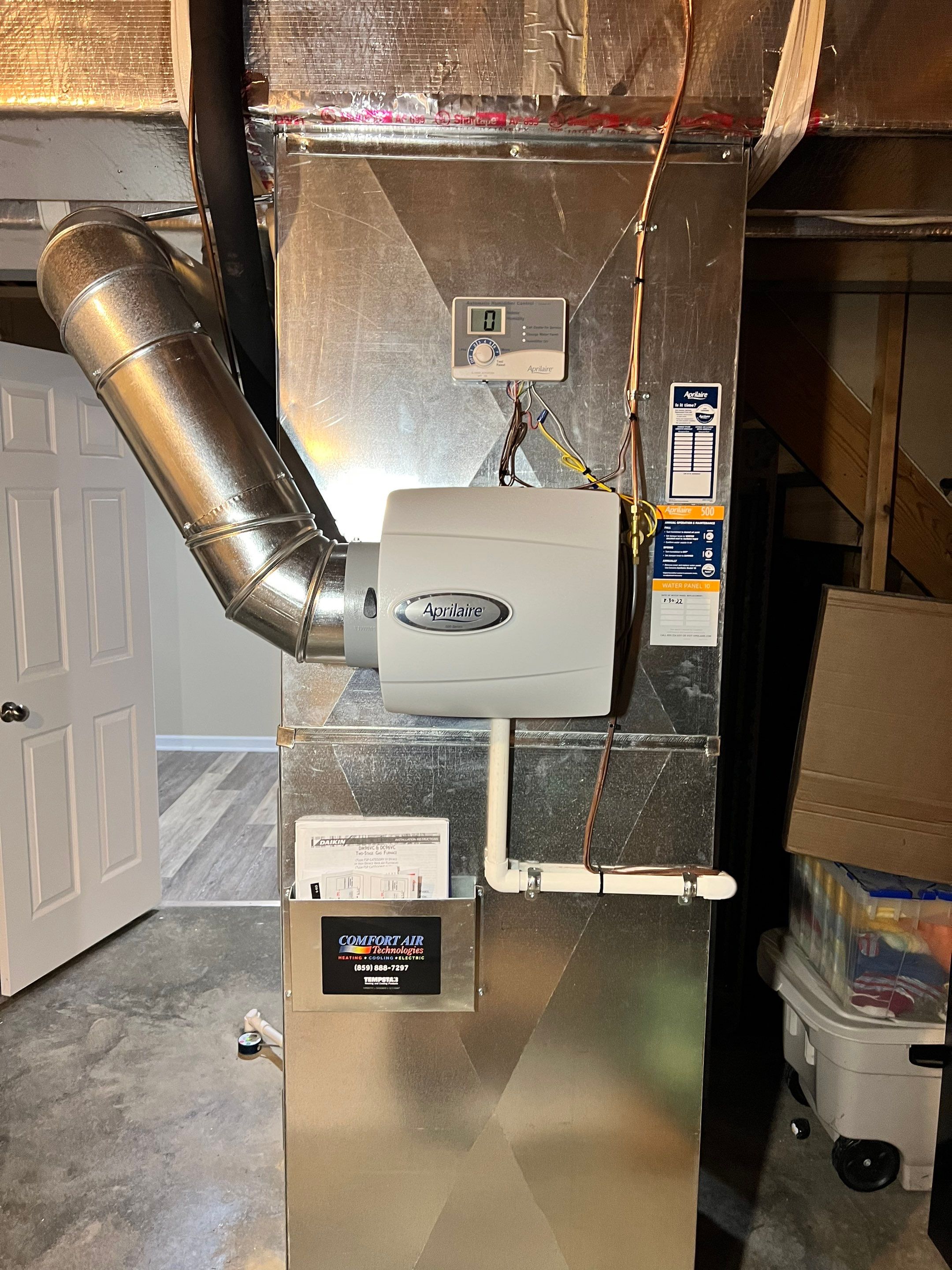 Daikin High Efficiency Furnace Installation by Comfort Air Technologies