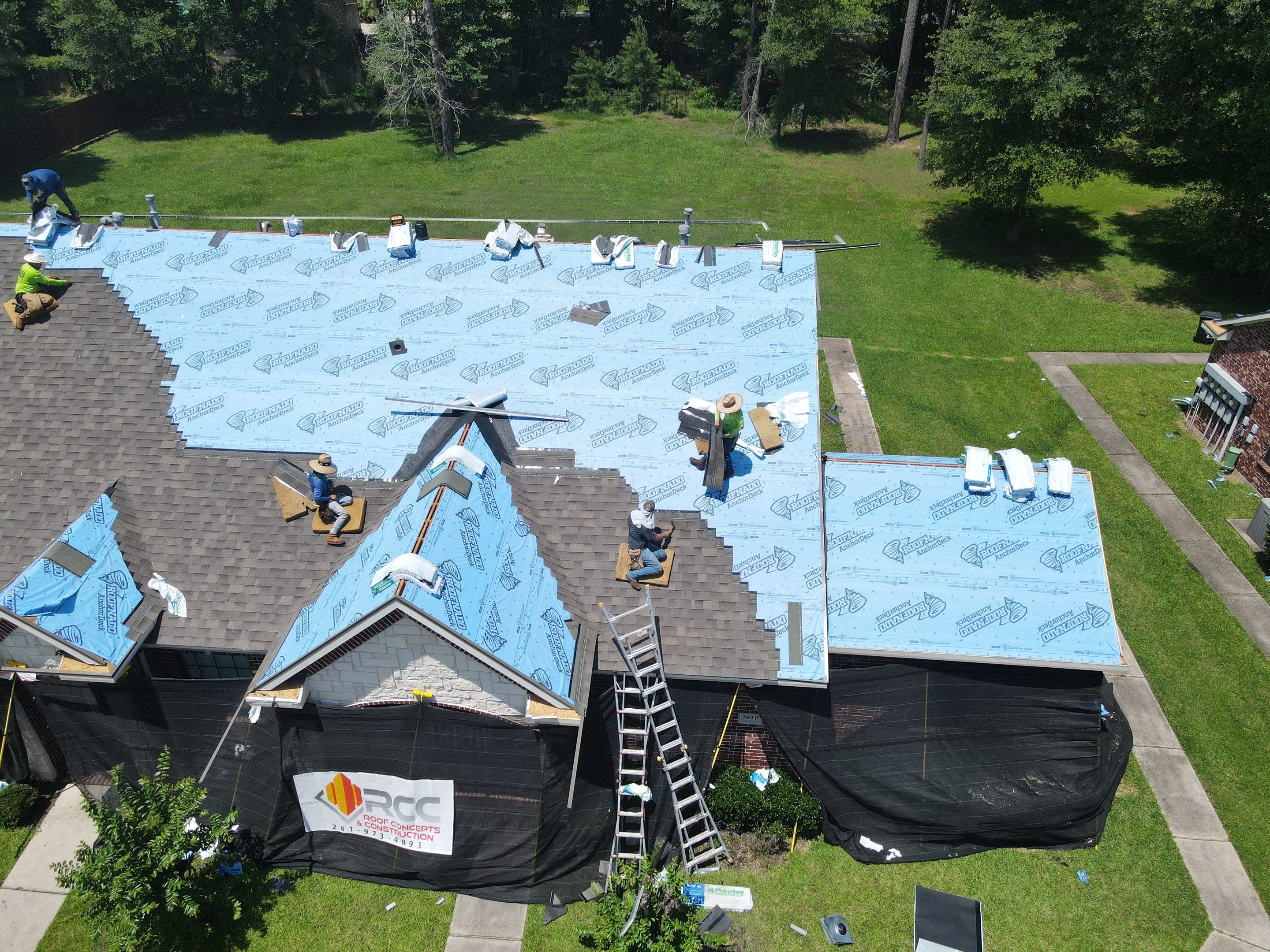 Commercial Roofing Installation using Malarkey Vista Impact Resistant by Roof Concepts Construction
