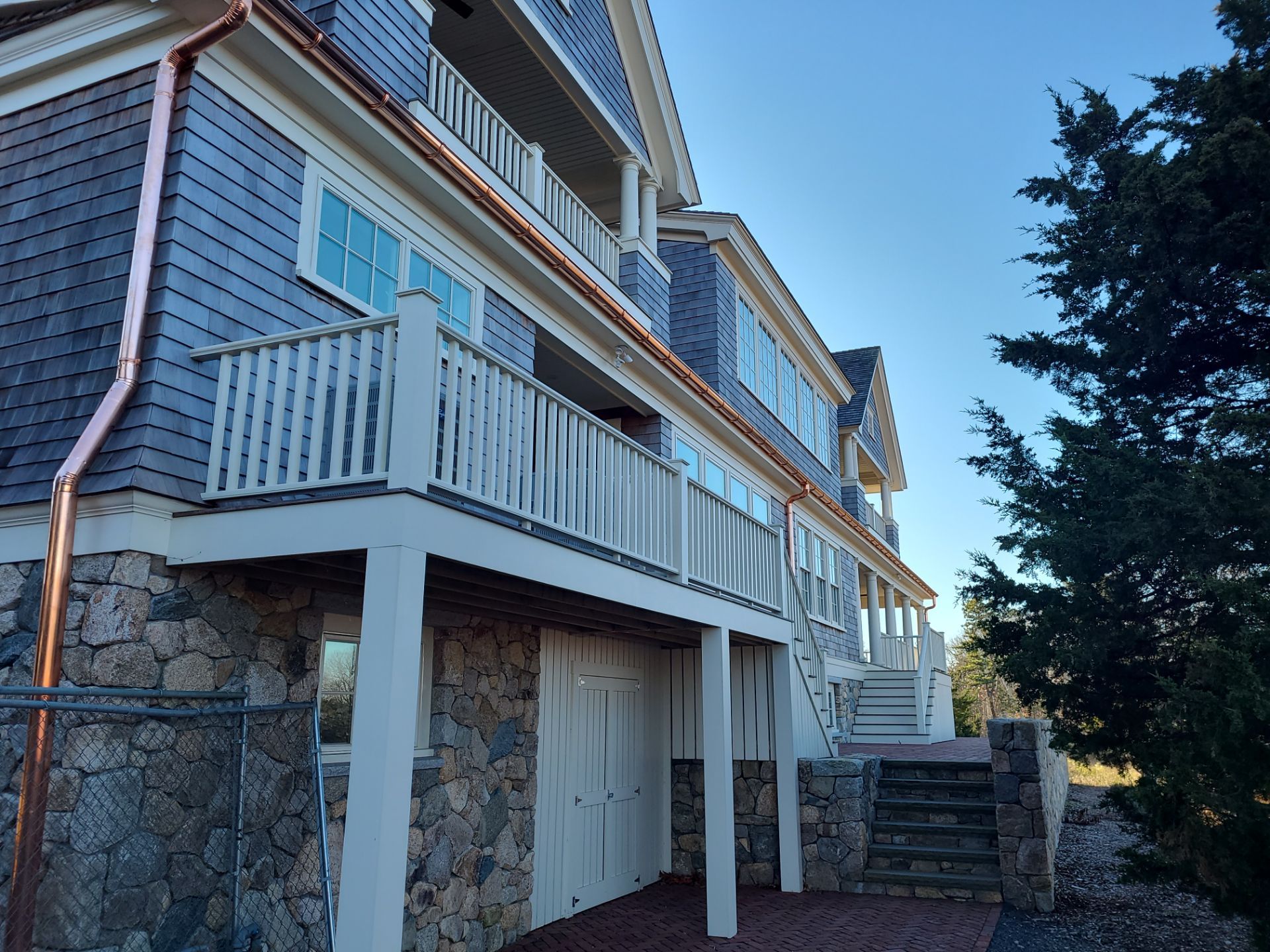 Gutter Installation using 6" Half Round Copper Gutter in Pocasset, MA by Gutter Pro Enterprises
