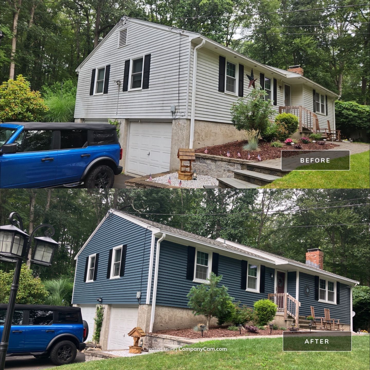 Siding Renewal with Cert Monogram D/4 x 12'6" clapboard, Pacific Blue by DiGiorgi Roofing and Siding Inc