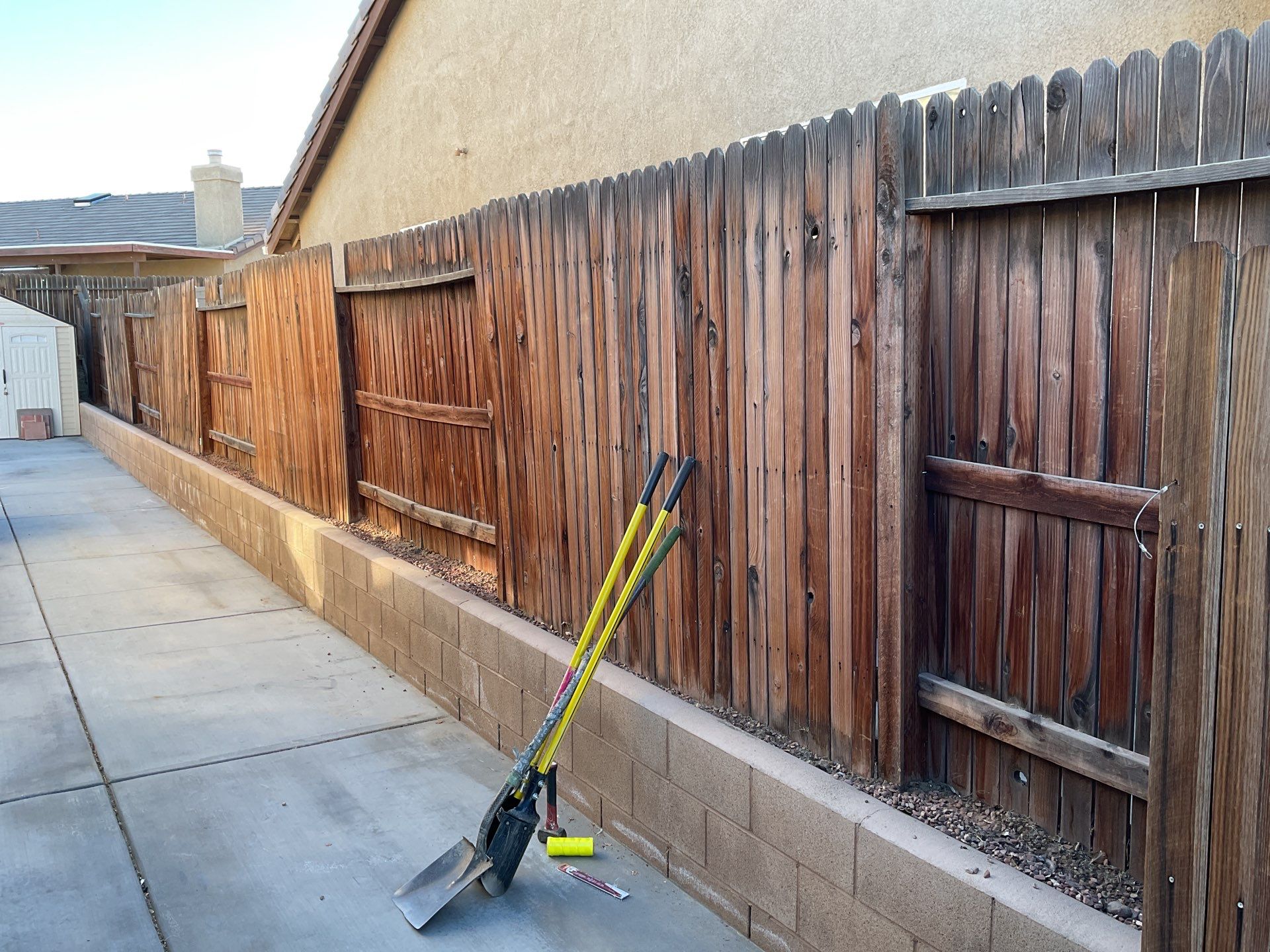 Fence installation using vinyl by Fence Guys Inc.