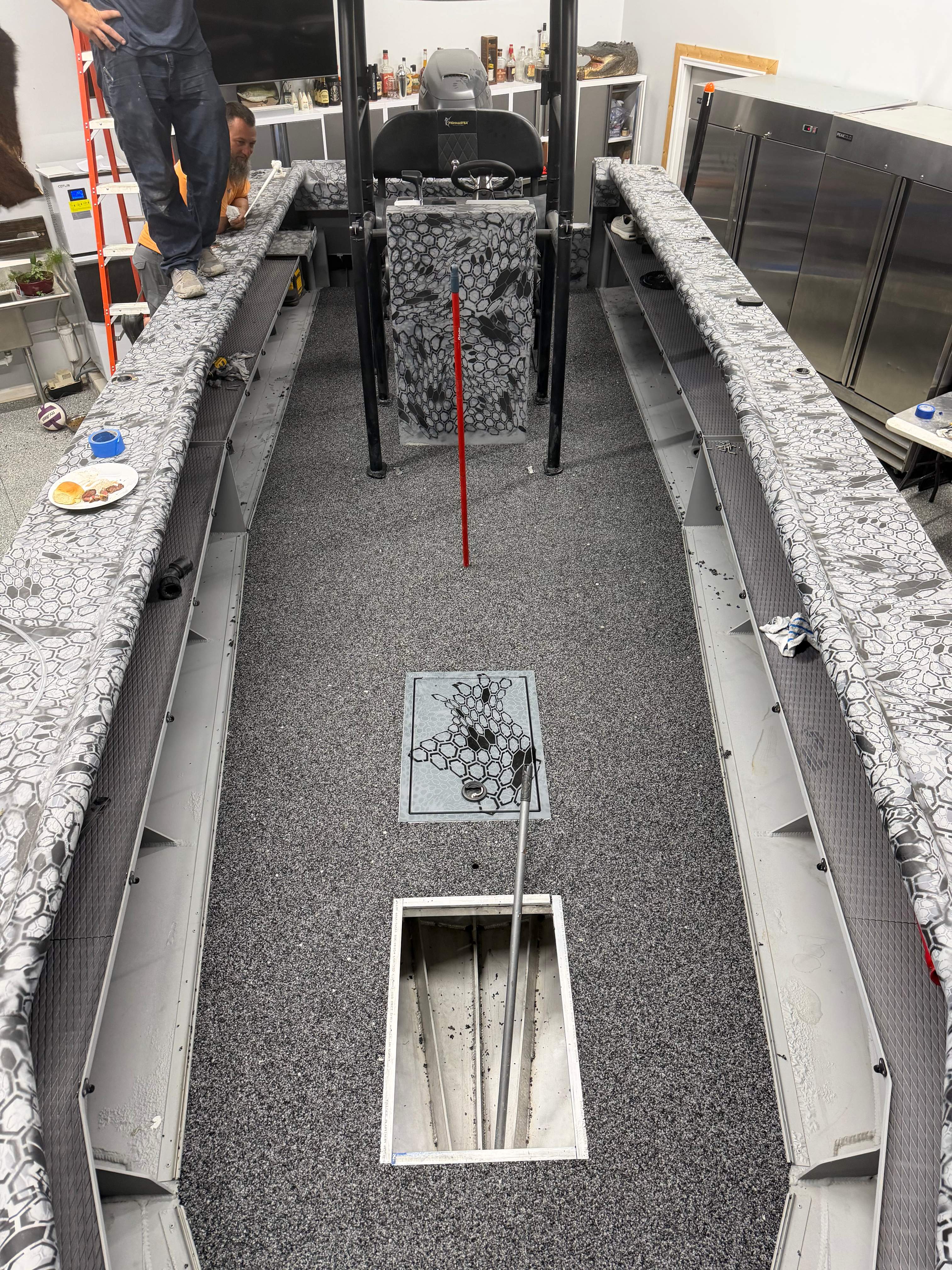Rubberized boat Floor using Flexstone System by Endure Concrete Coatings