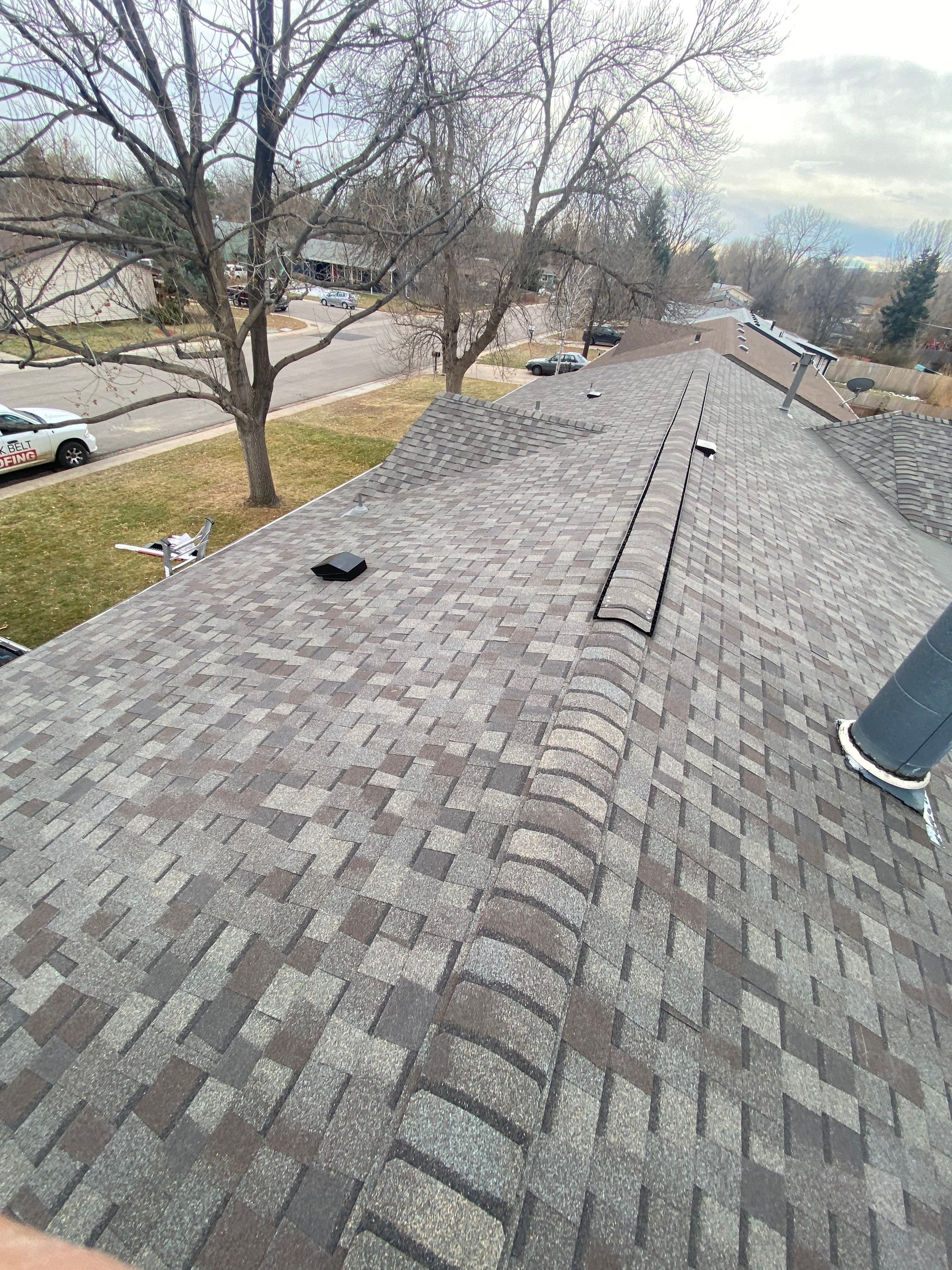 Resdiental Hail Damage Roof Replacement using Certainteed Northgate Class 4 Impact Resistant "Weathered Wood" color by Black Belt Roofing