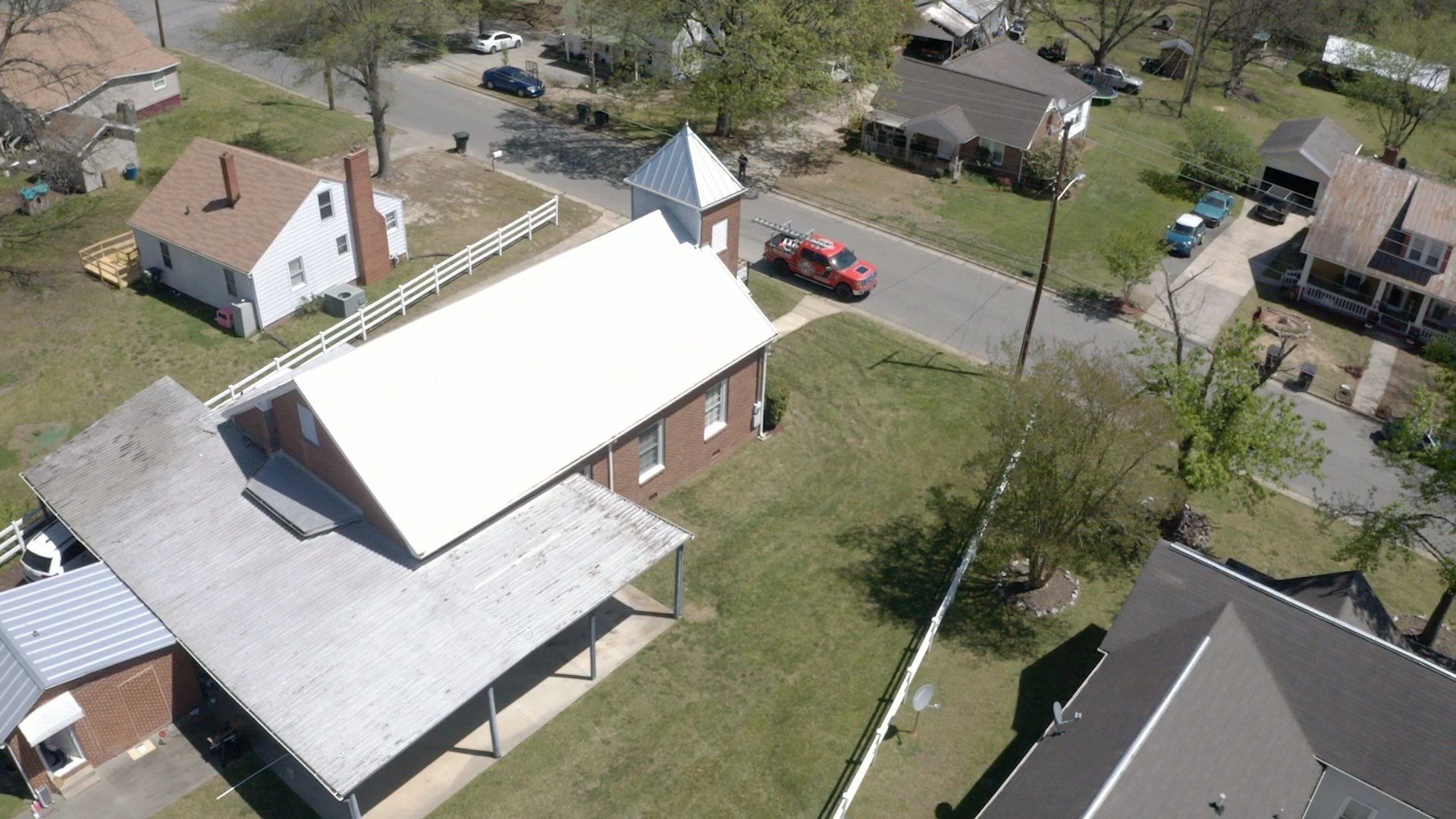 Primitive Baptist Church using Standing Seam Metal by Just In Time Roofing and Restoration