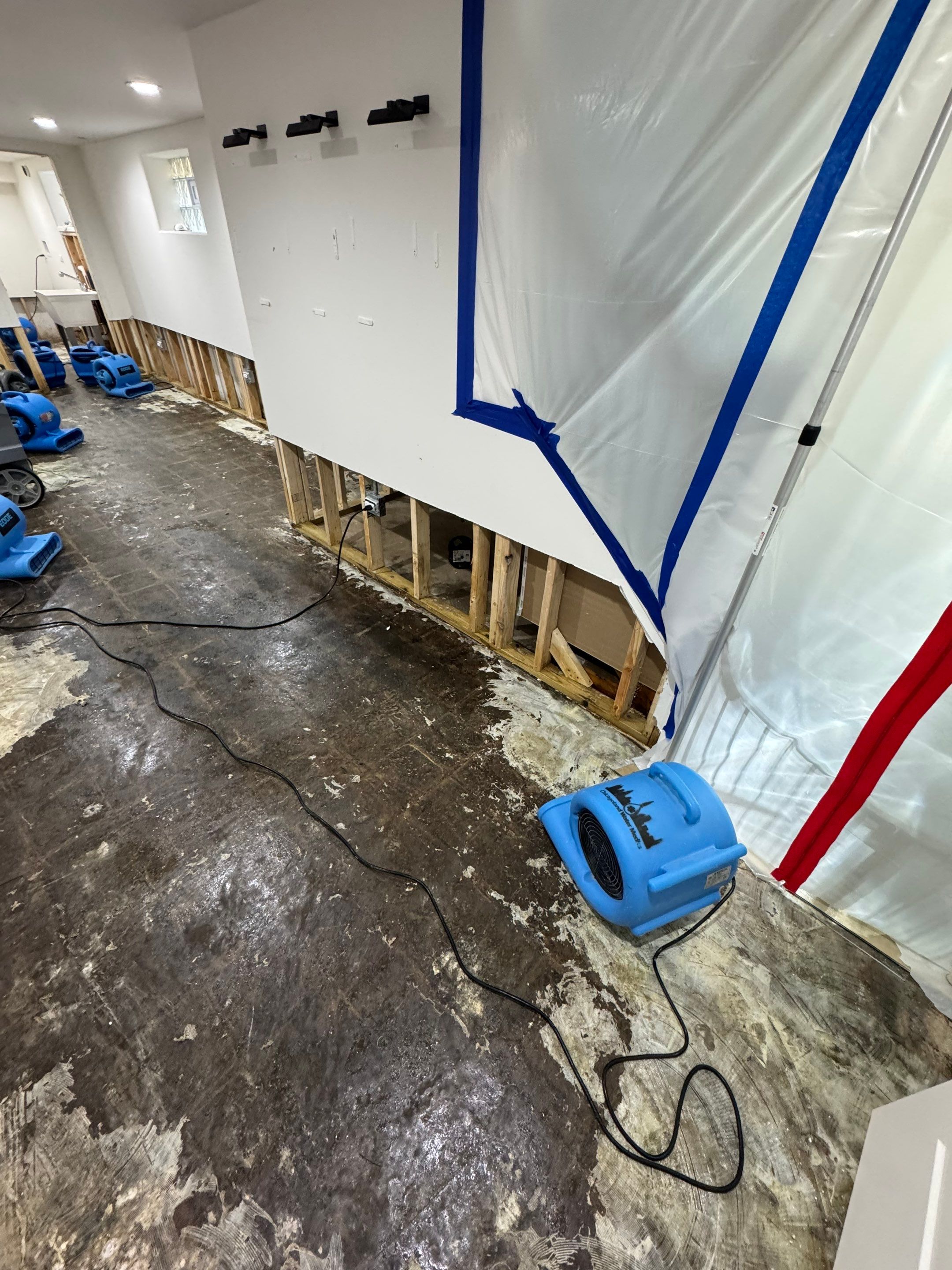 Basement Water Damage Mitigation and Structural Drying in Chicago by Chicagoland Water Medics