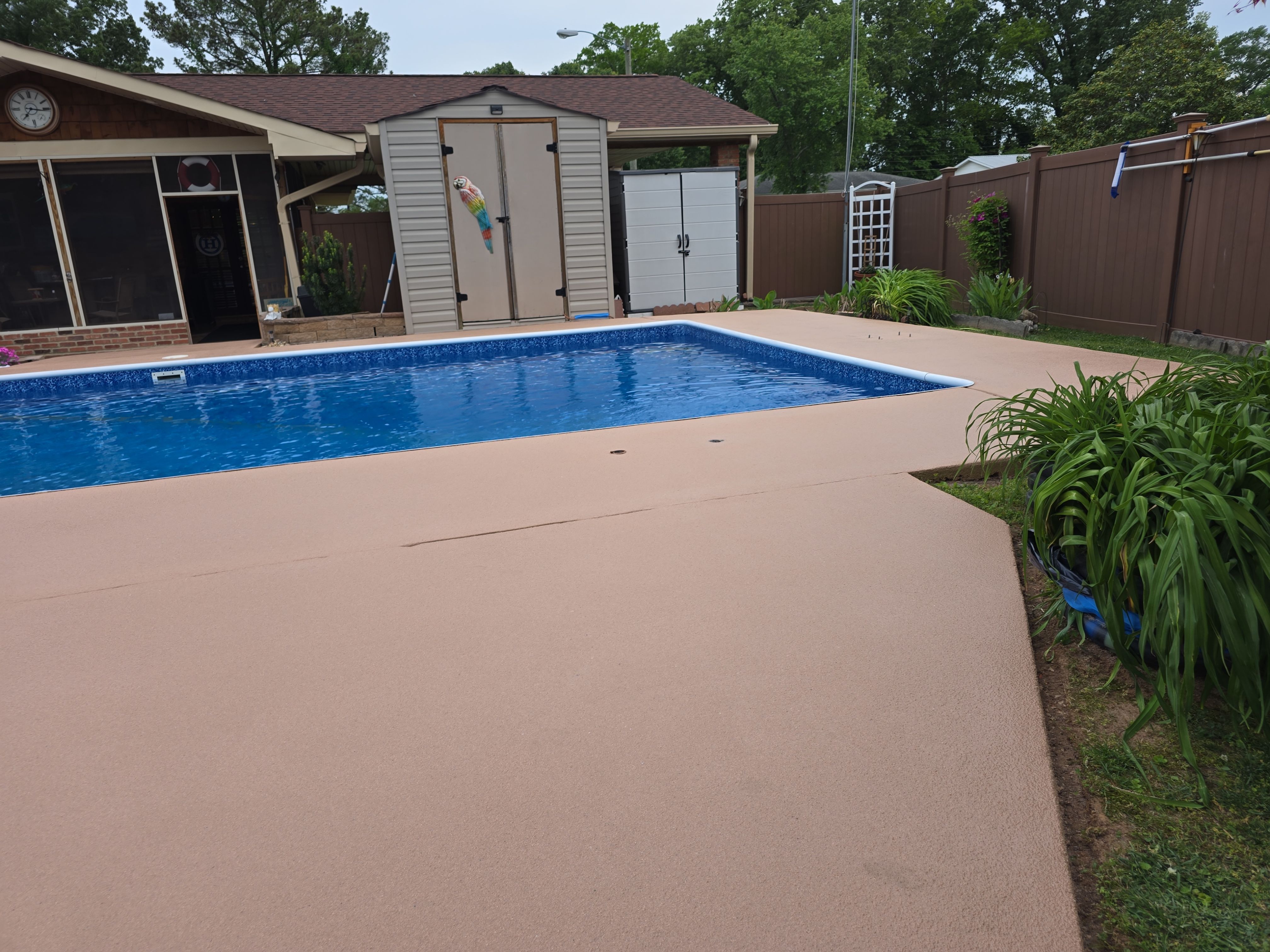 Beautiful Pool Deck in Rossville, GA by Elite Floor Solutions