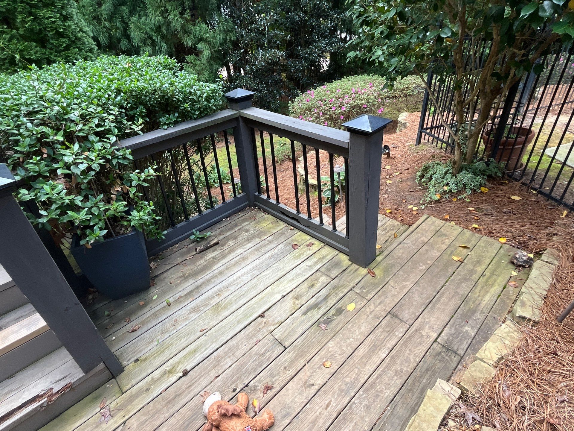 Deck Build using Pressure Treated Pine with Timbertech Deck Lighting by Nelson Exteriors 